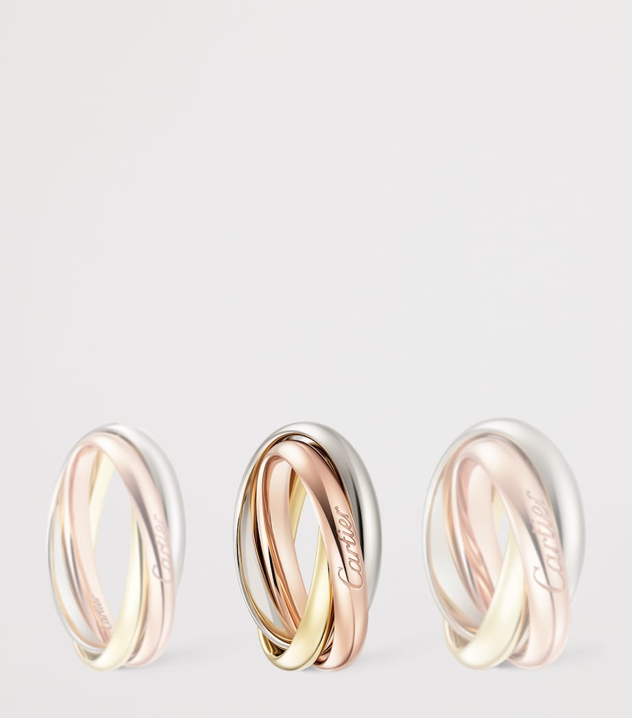 Medium White, Yellow and Rose Gold Trinity Ring MIXED GOLD Image 2
