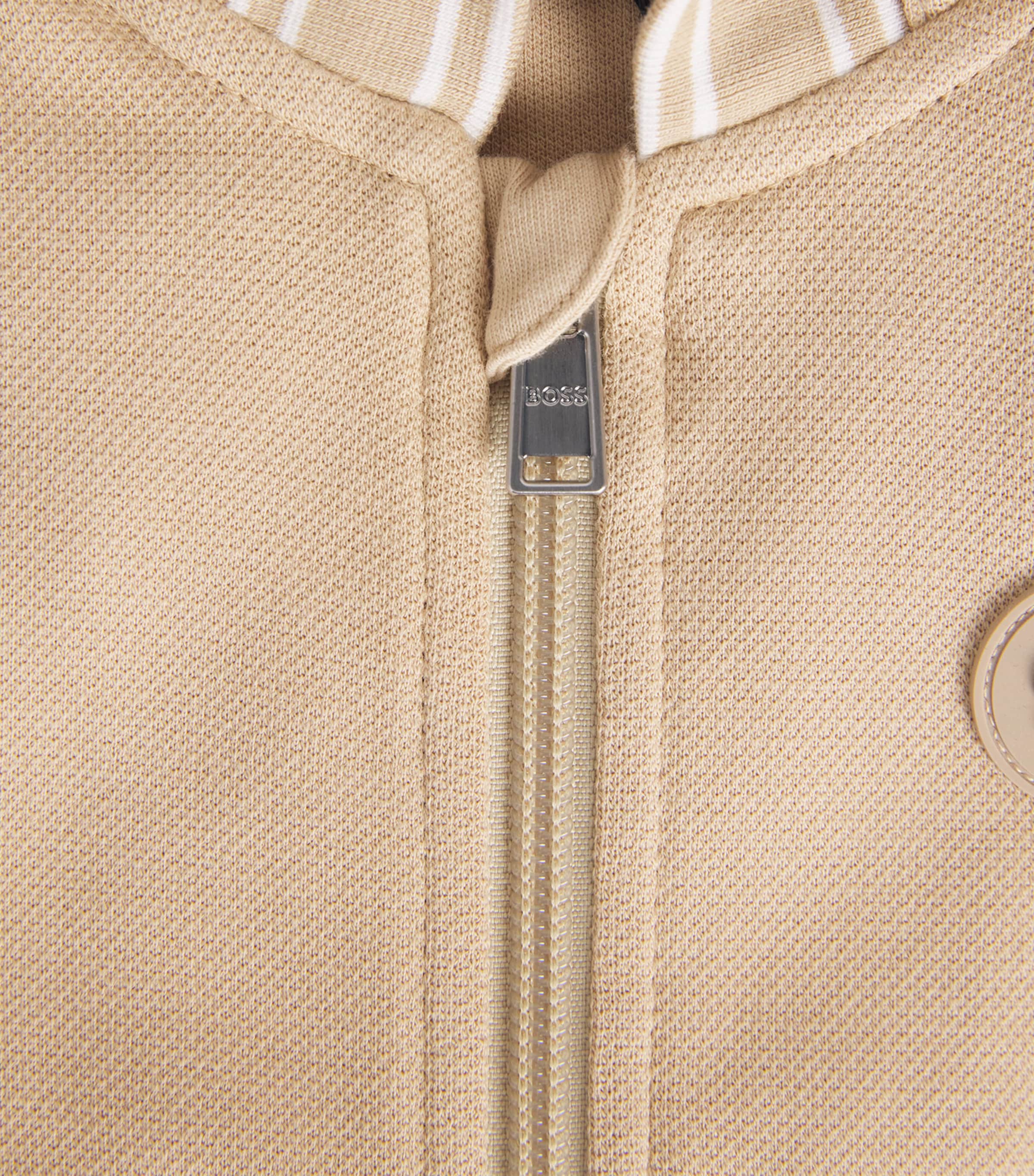 Cotton Logo Zip-Up Hoodie (3-36 Months) 249STONE Image 3