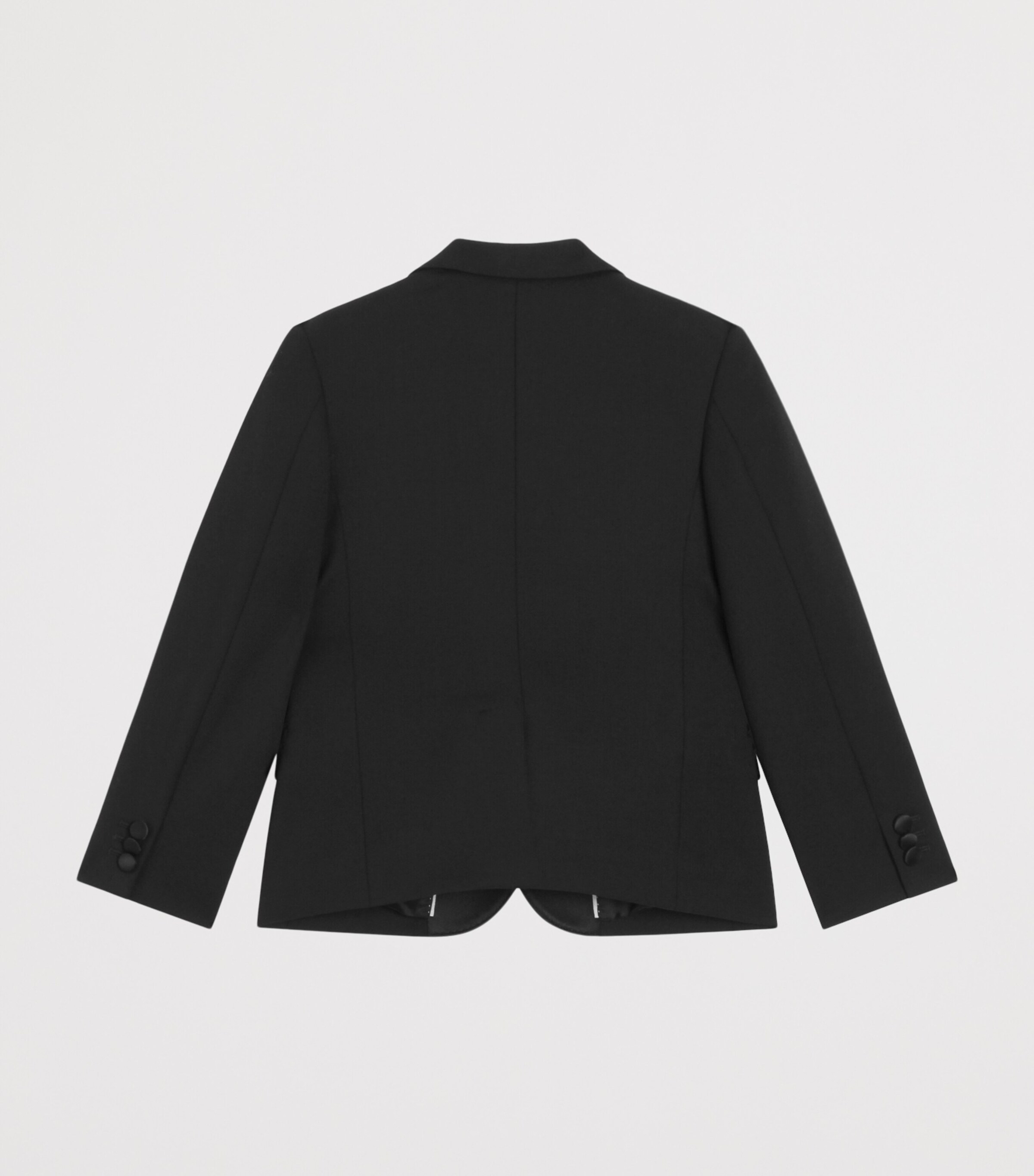 Dolce&Gabbana Kids Virgin Wool Tuxedo Jacket (8-14 Years) Black Image 2