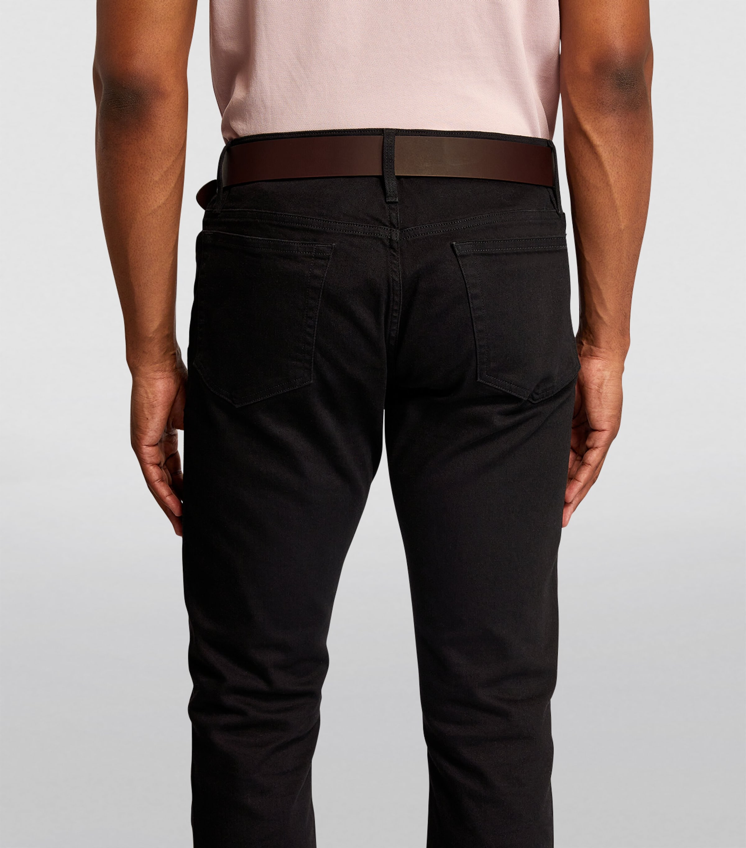 Matte Leather Belt BROWN Image 3