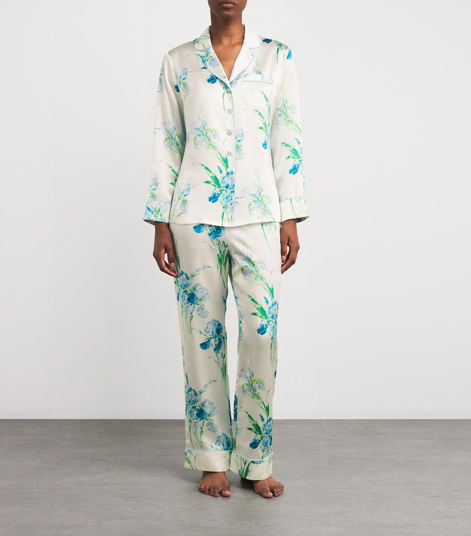 Silk Floral Lila Asterias Pyjama Set ASTERIAS Image 2