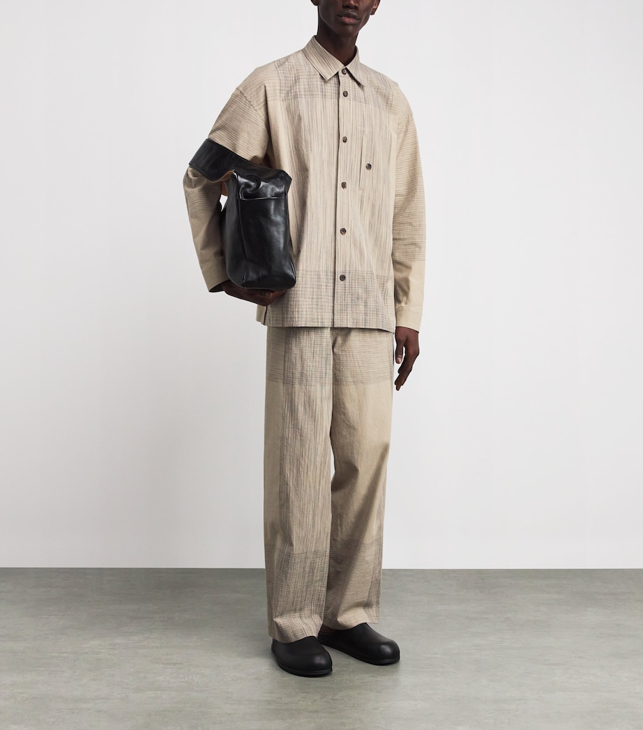 Kasuri Patchwork Shirt 41-BEIGE Image 2