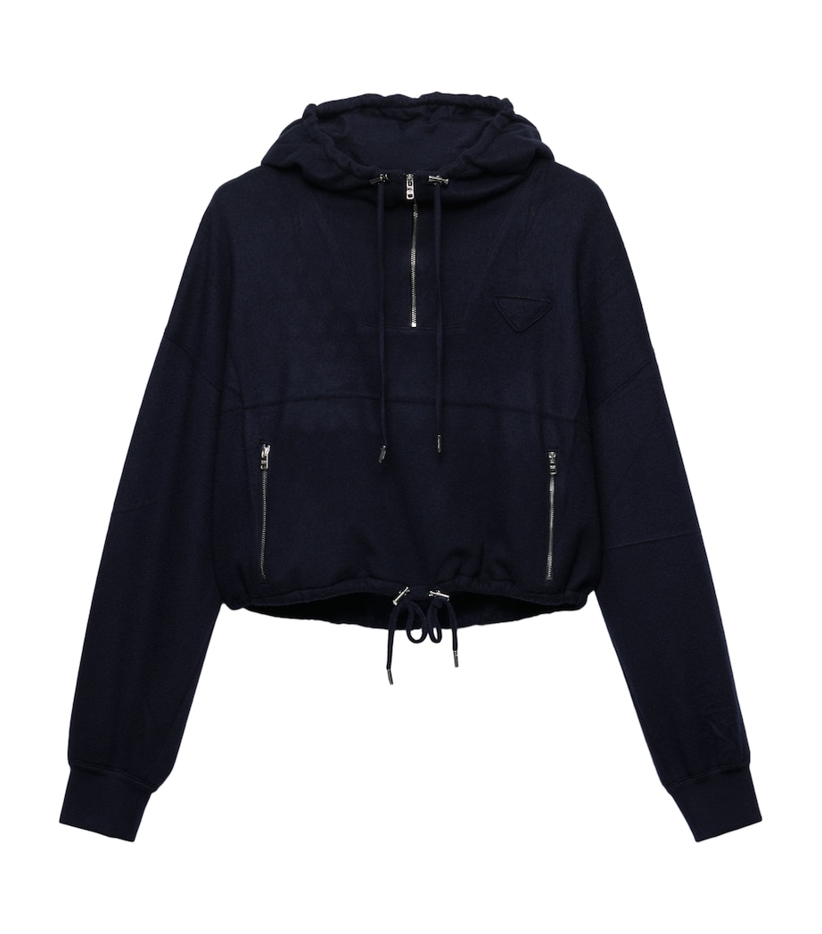 Wool-Cashmere Drawstring Hoodie F0008 Image 1