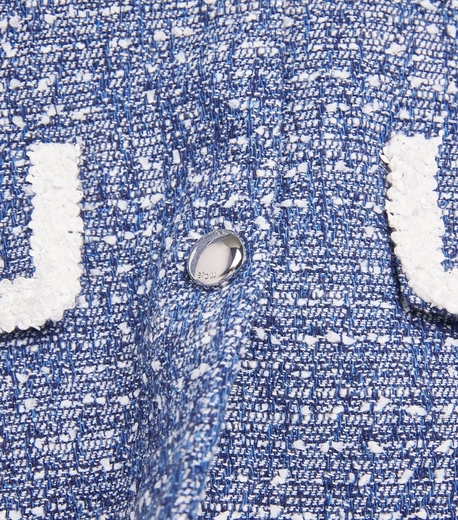 Tweed Sleeveless Top BLUE Image 5