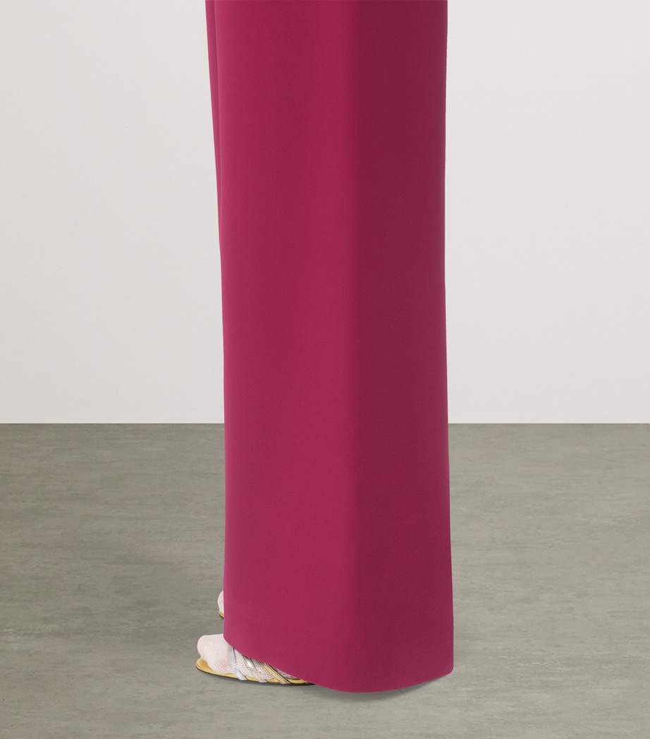 Valentino Womens Silk Wide-Leg Trousers Image 4