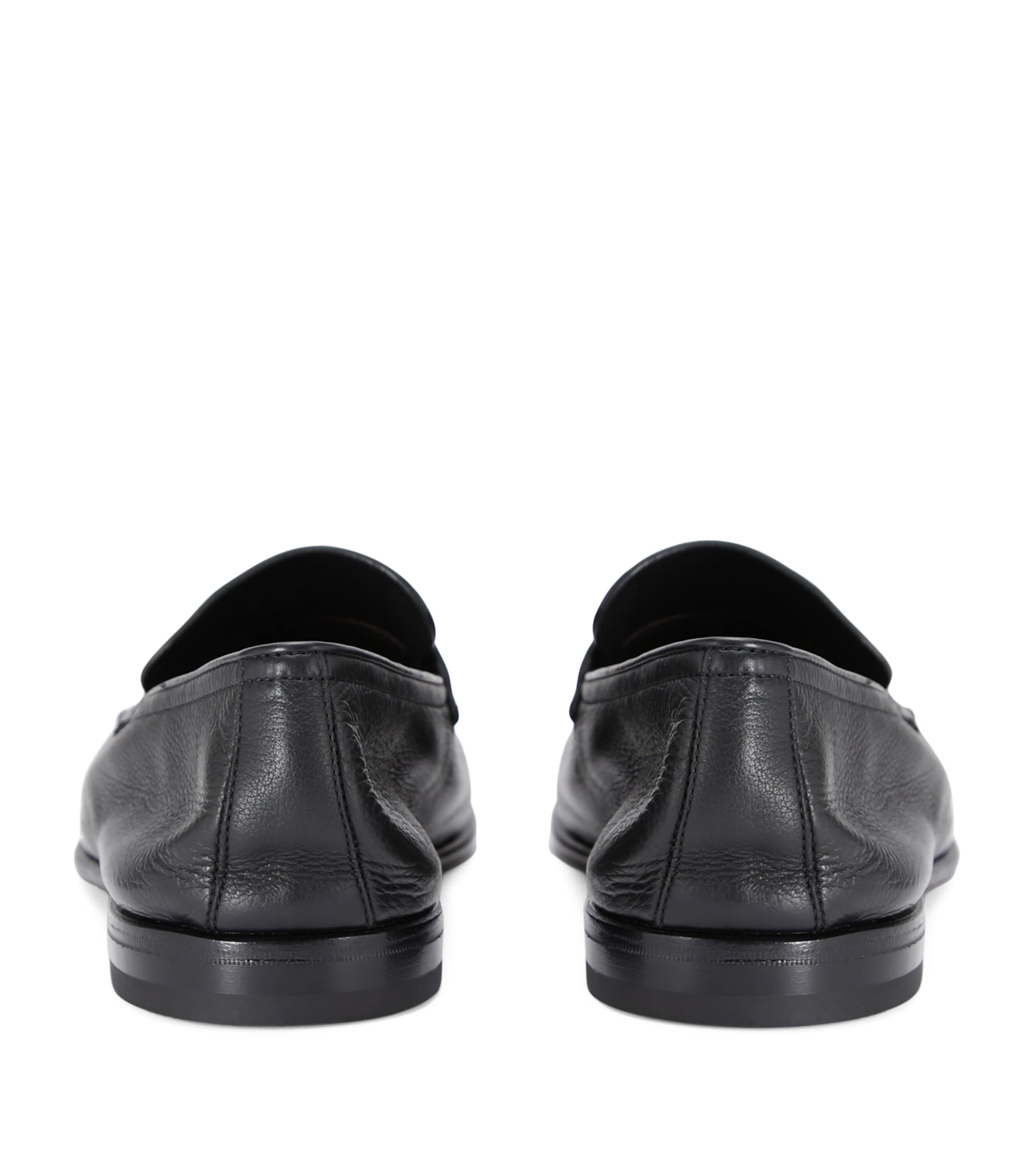 Leather-Cashmere L'Asola SECONDSKIN Loafers BLACK Image 2