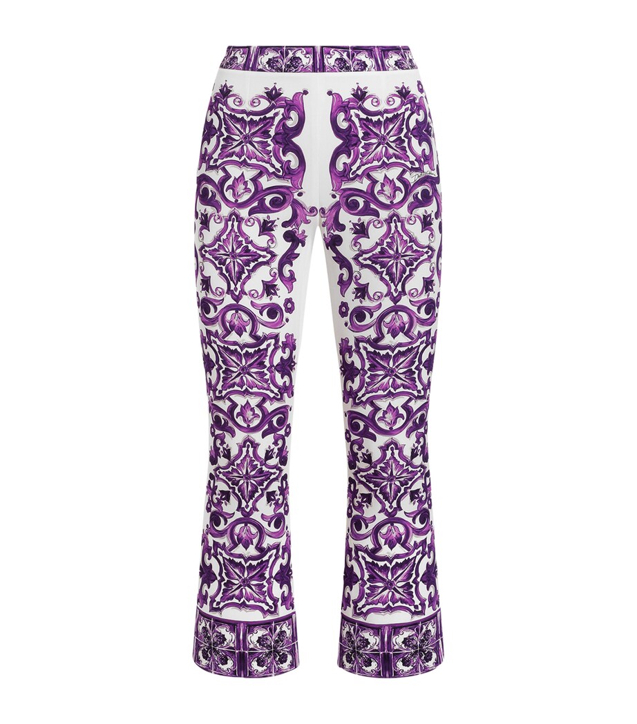 Silk-Blend Flared Trousers MIX MAIOLICA VIOLA Image 1