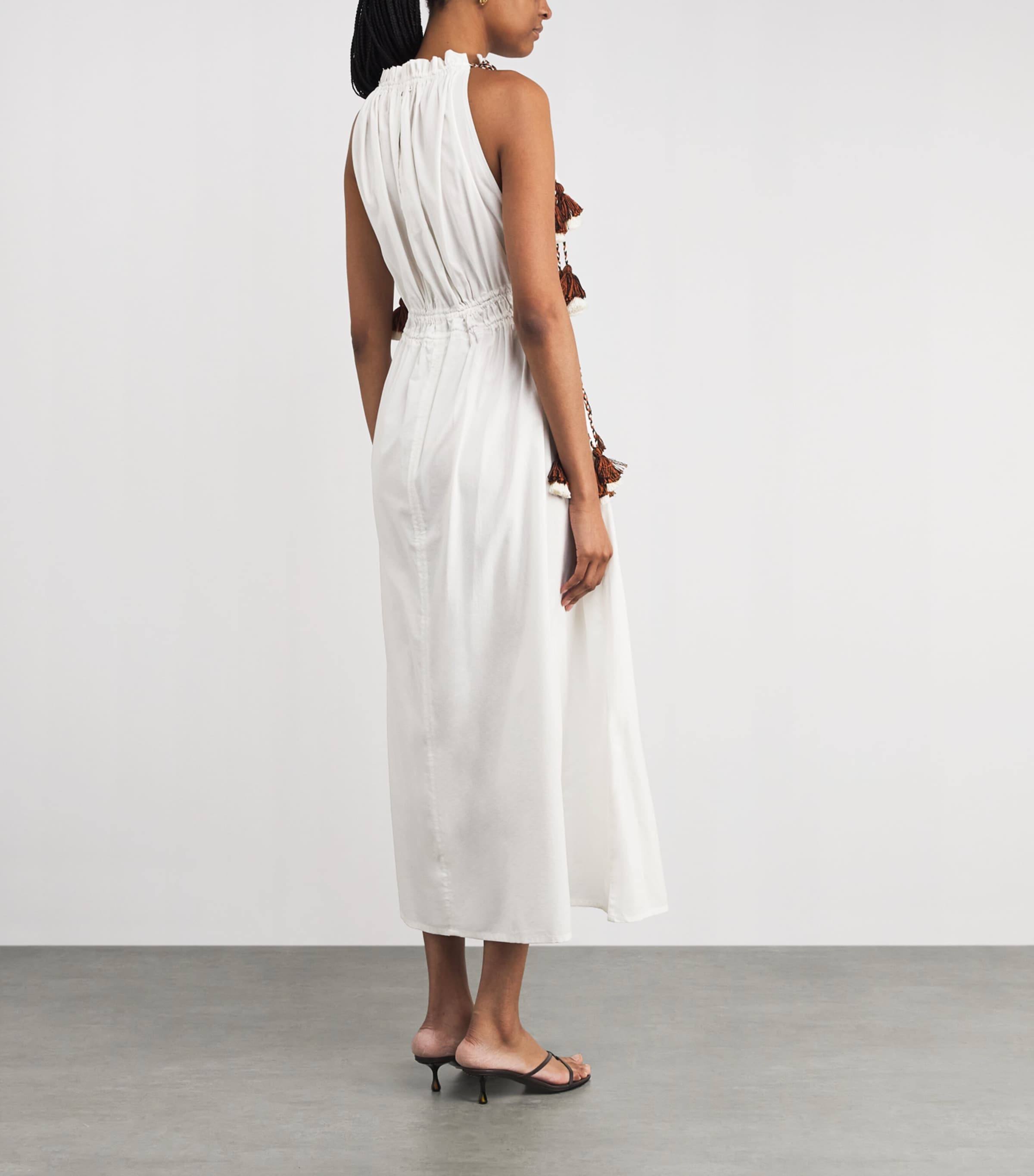 Cotton Tassel Mati Maxi Dress IVORY Image 3