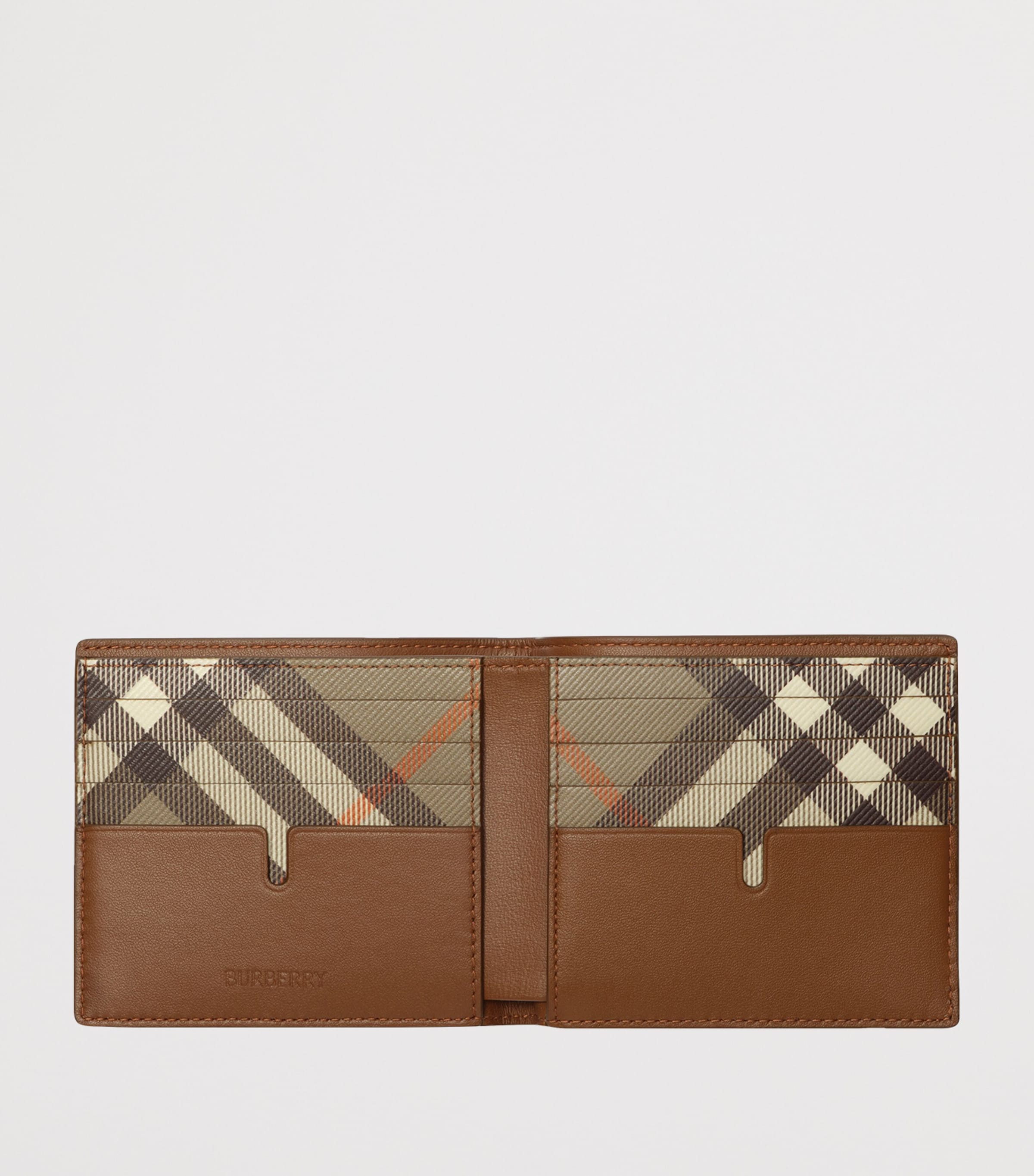 Burberry Pop Check Bifold Wallet Finch Brown/hazel Image 2