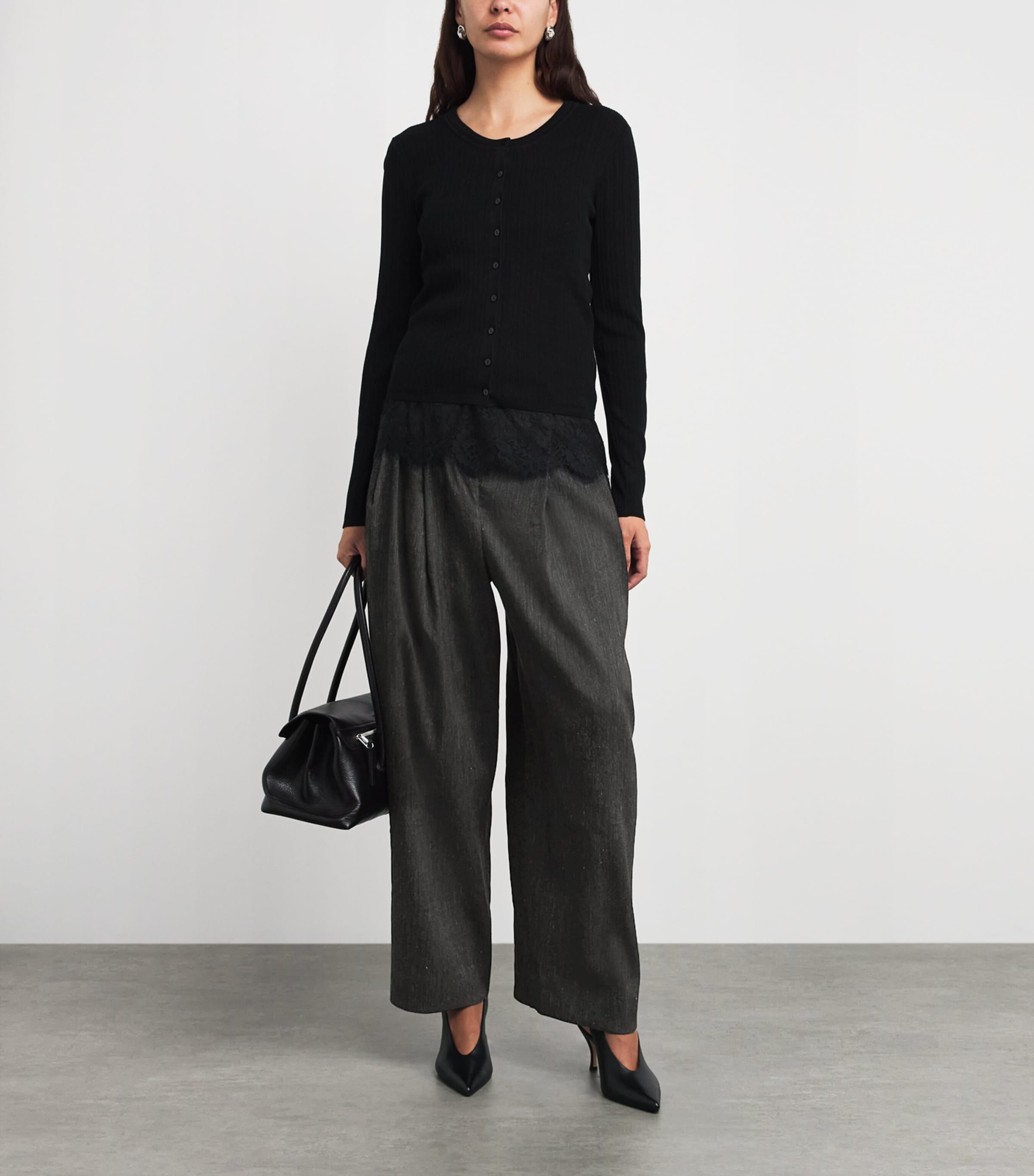 Herskind Womens Bowie Relaxed Trousers Dark Grey Image 2