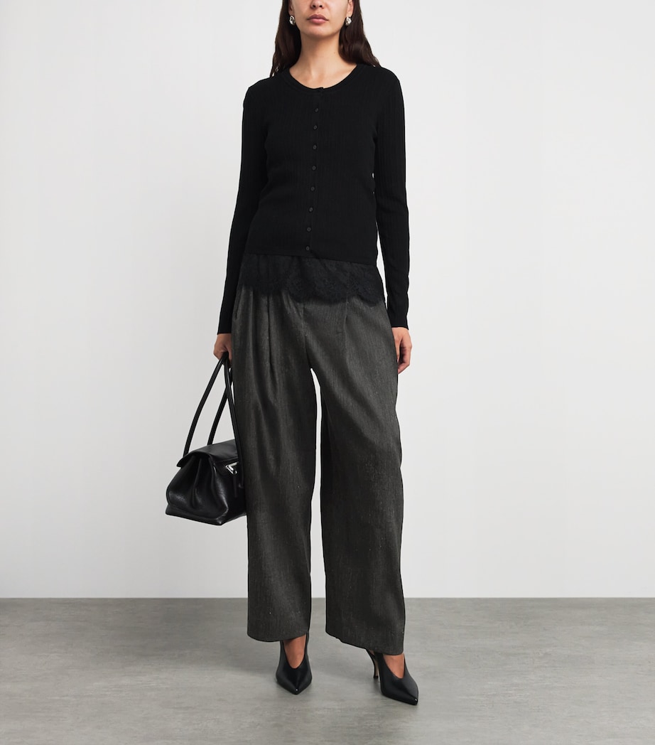 Herskind Womens Bowie Relaxed Trousers Dark Grey Image 2