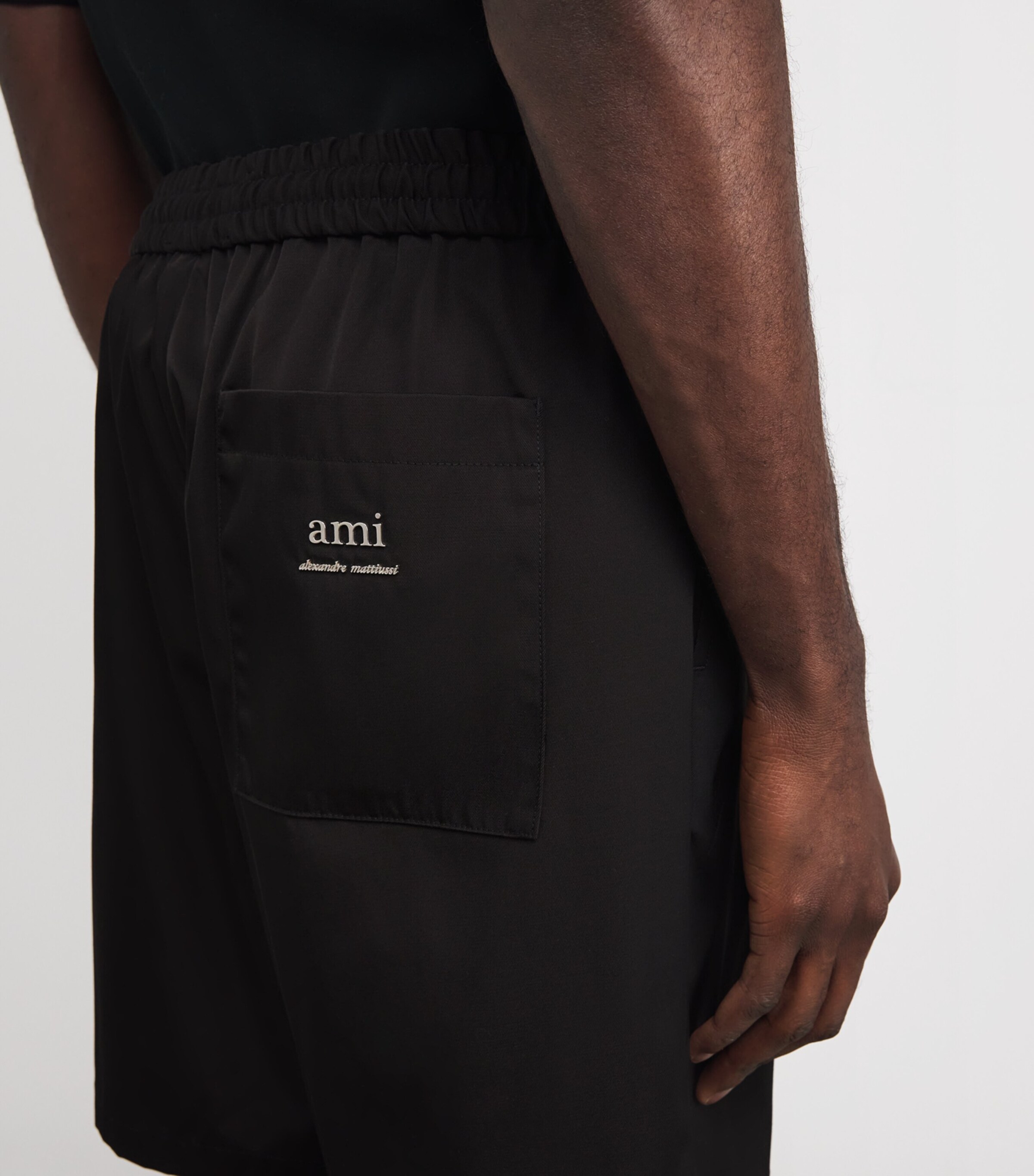 AMI Paris Mens Cotton-Blend Twill Shorts Image 6