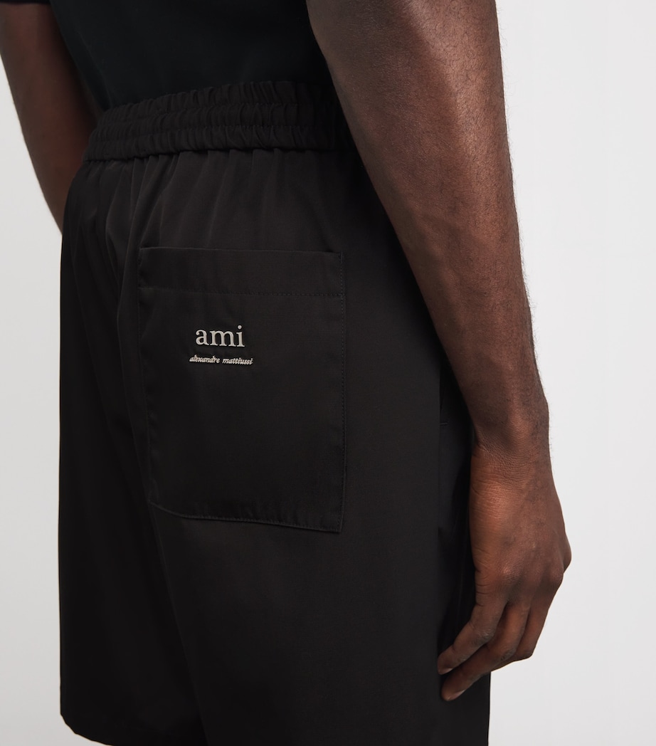 AMI Paris Mens Cotton-Blend Twill Shorts Image 6