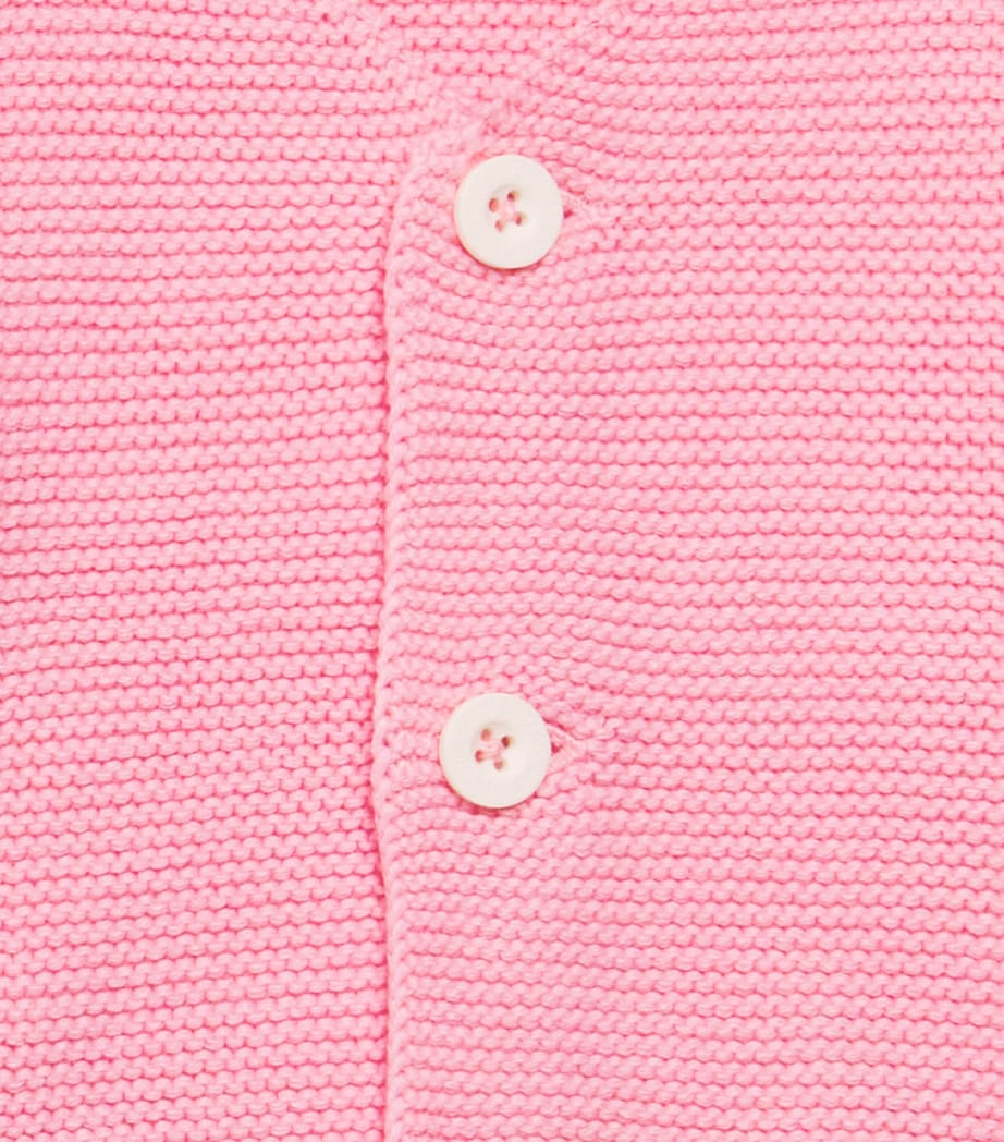 Petit Bateau Cotton Moss-Stitch Cardigan (1-18 Months) Marquise Image 3