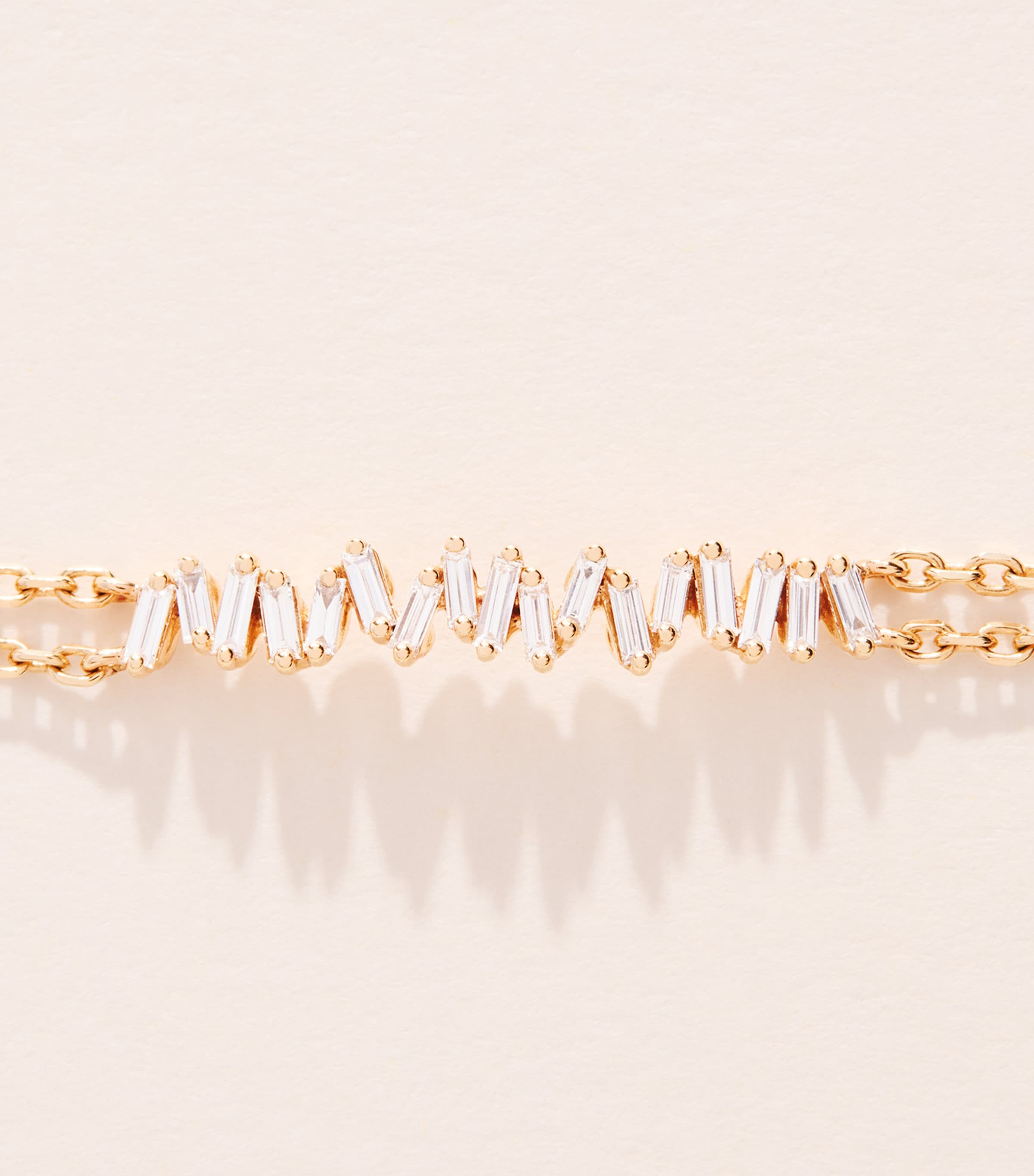 Suzanne Kalan Rose Gold and Diamond Classic Bar Bracelet Rg/wd Image 4