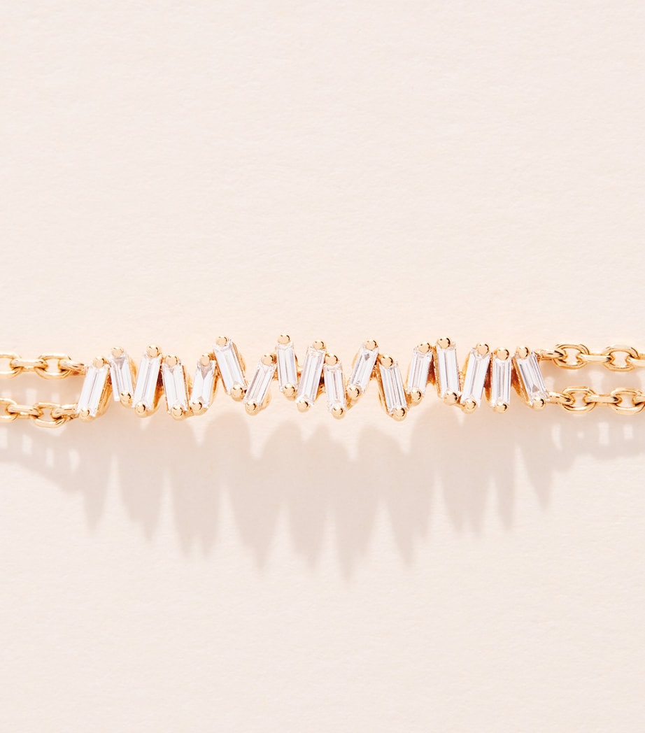 Suzanne Kalan Rose Gold and Diamond Classic Bar Bracelet Rg/wd Image 4