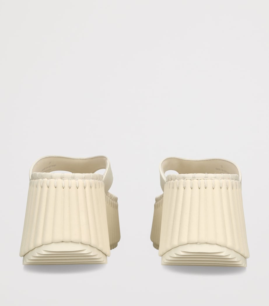 Chloé Leather Nama Platform Thong Sandals 50 White Image 4