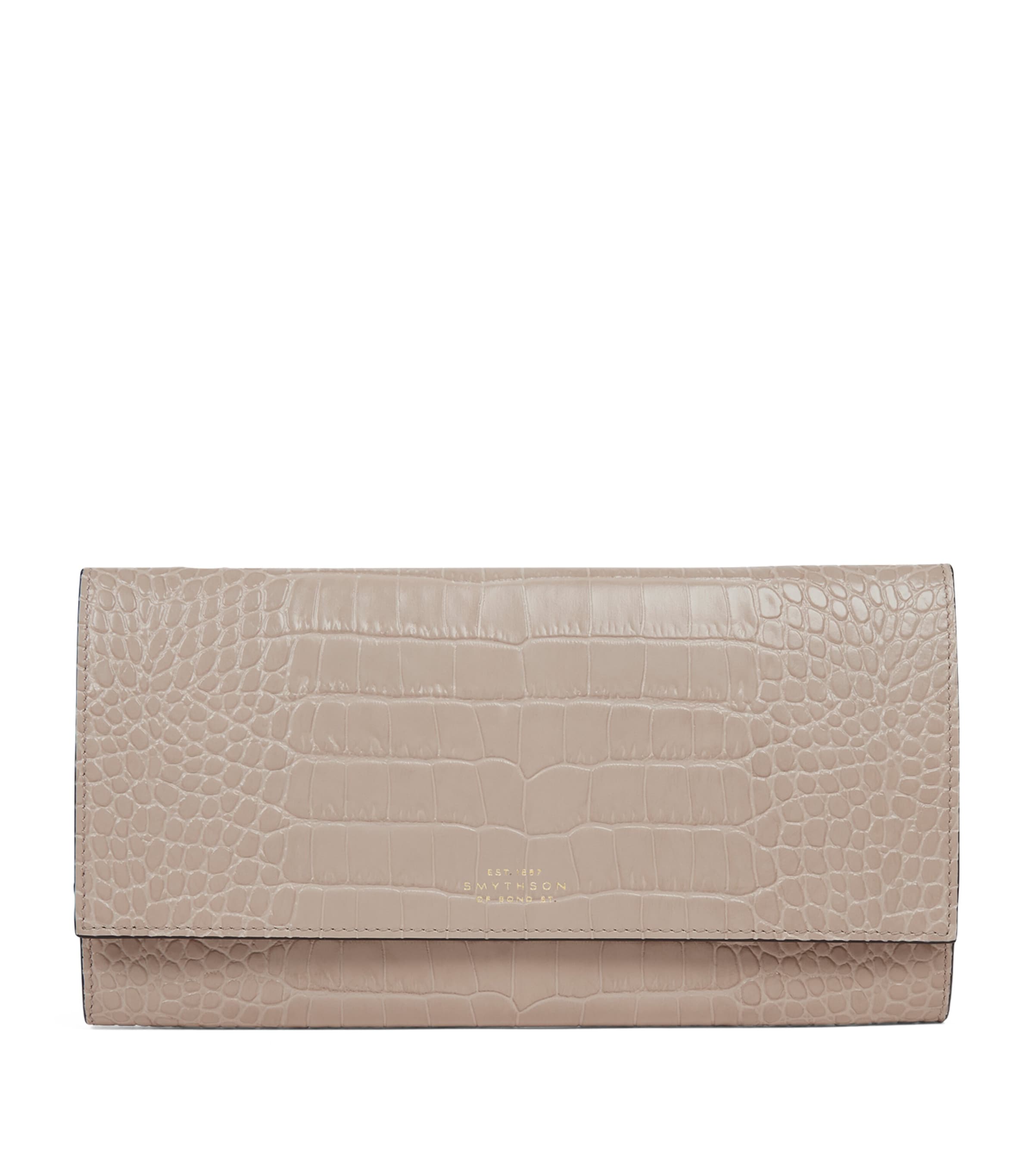Smythson Marshall Travel Wallet In Mara In Beige