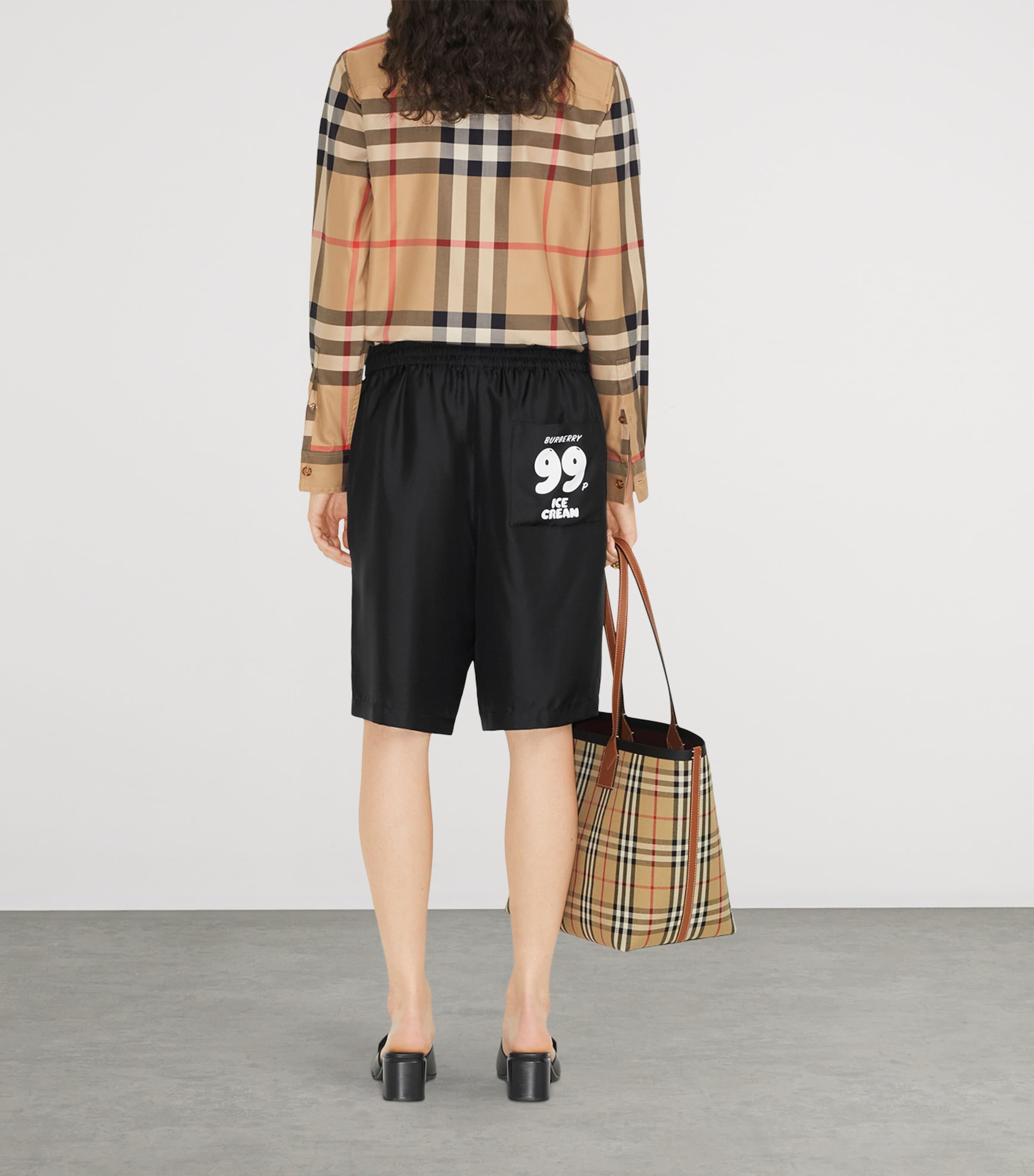 Stretch-Cotton Check Shirt ARCHIVE BEIGE IP CHK Image 4