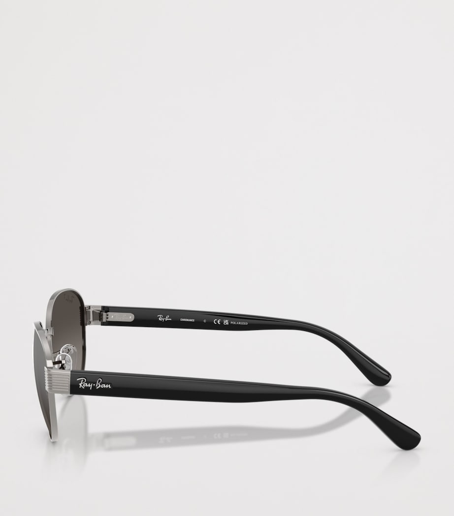 Ray-Ban RB3766 Polarized+ Lenses Square Sunglasses Grey Image 3