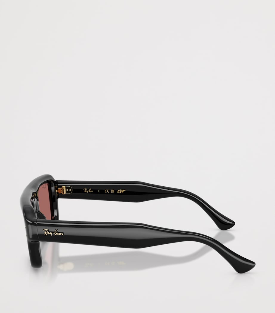 Ray-Ban Flacko Puffer Pilot Sunglasses Black Image 3
