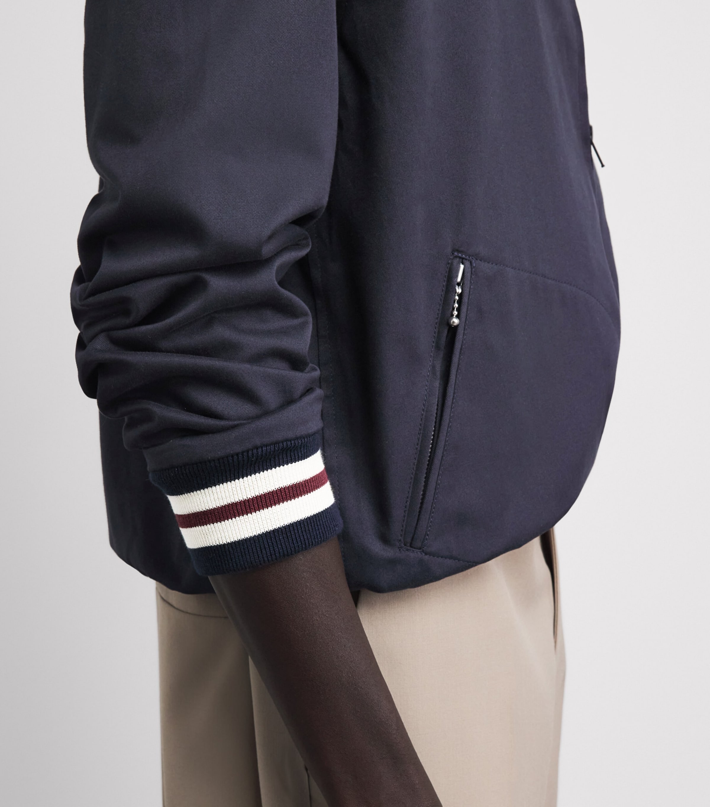 Fred Perry Mens Cotton Tennis Bomber Jacket Navy Image 3