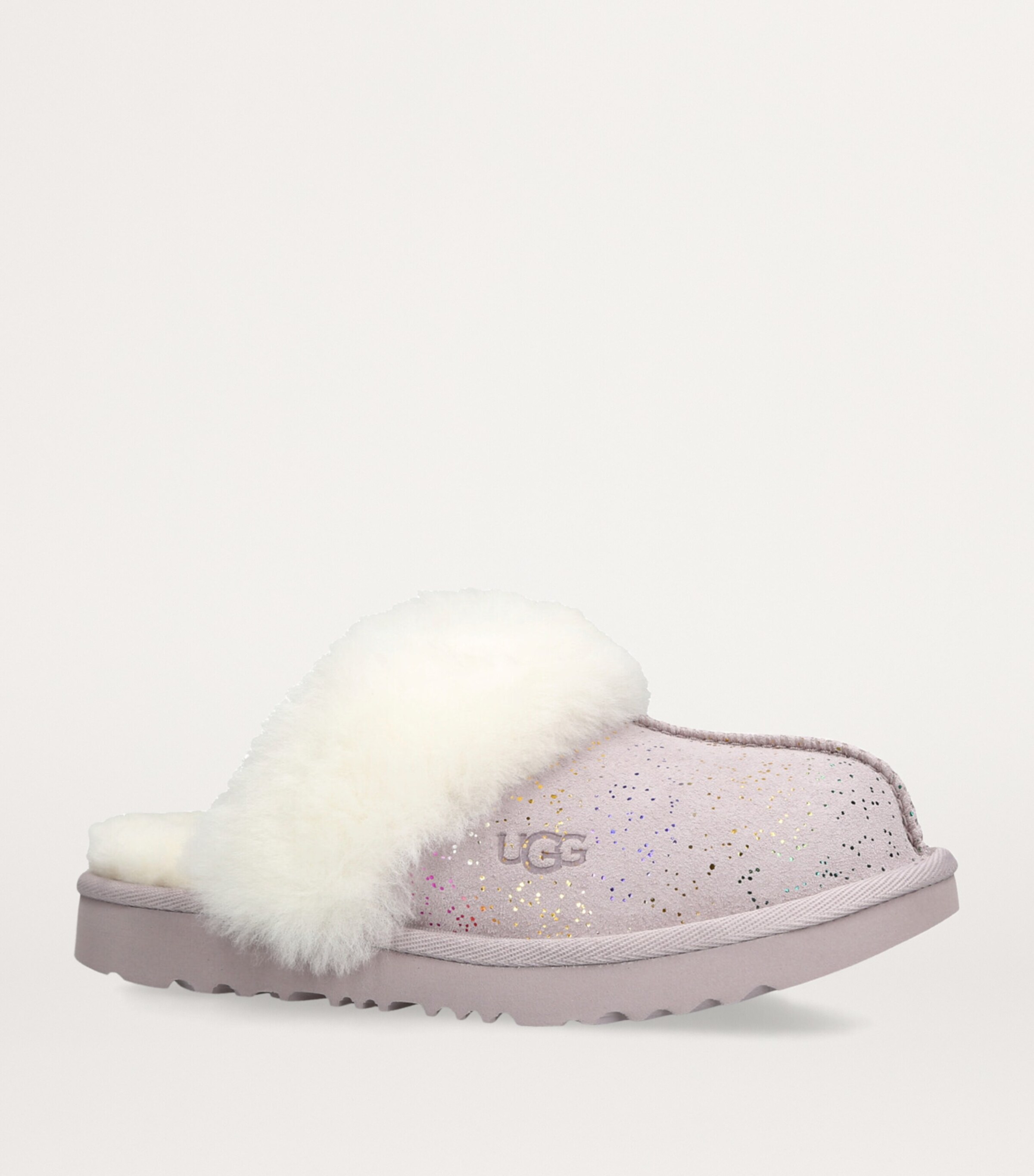 UGG Kids Suede Cozy II Shimmer Sky Slippers Lilac Image 3