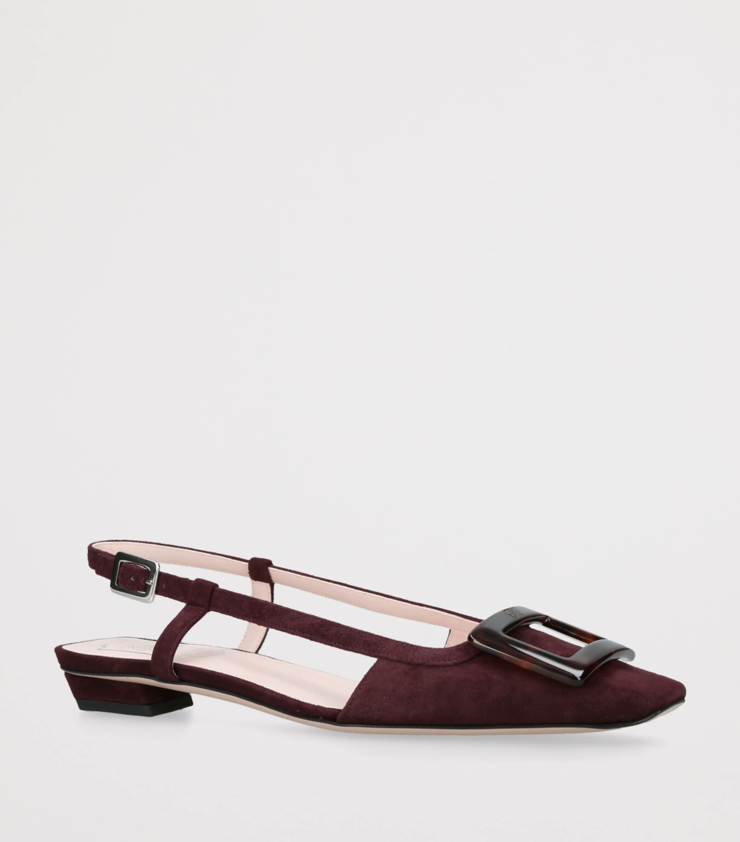Suede Belle Vivier Slingback Pumps 25 WINE COMB Image 3
