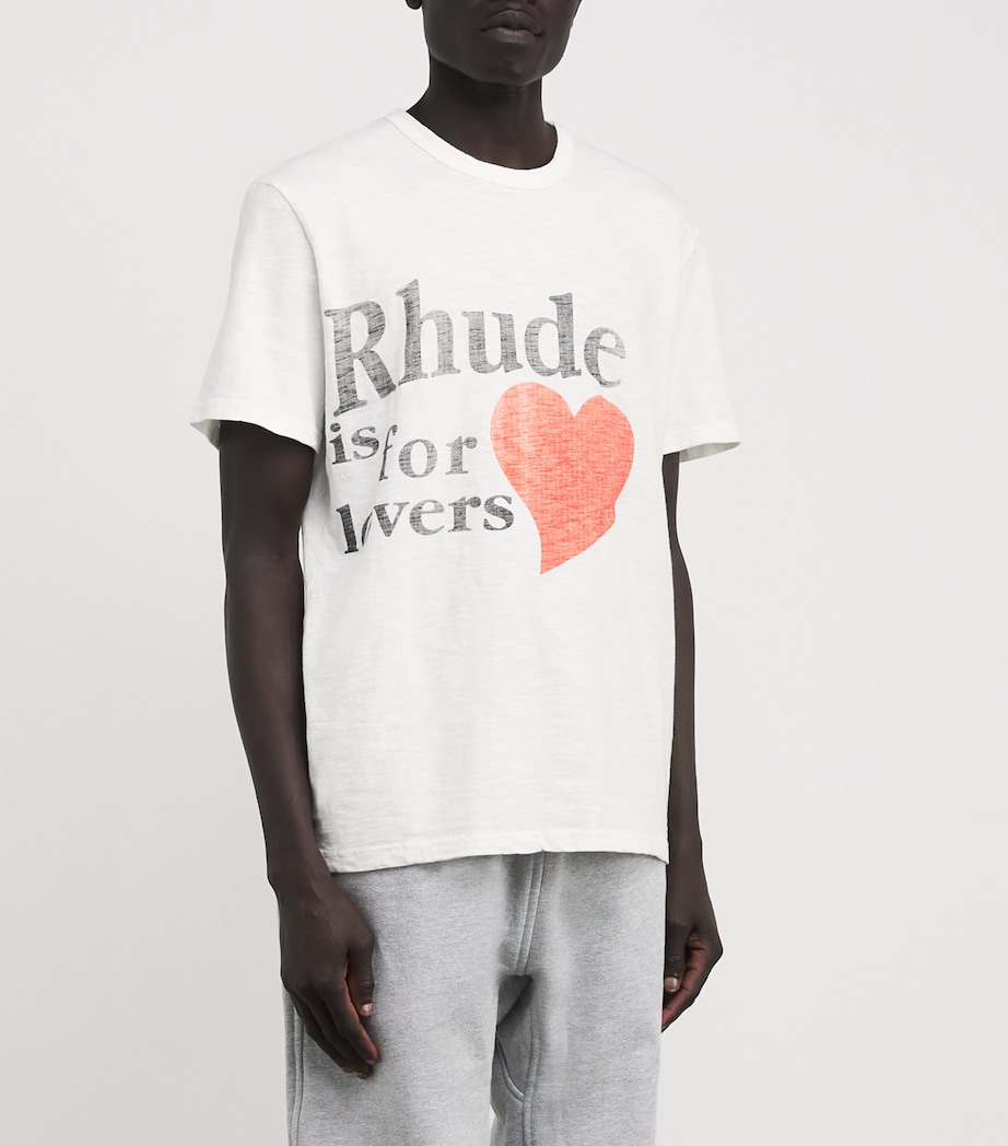 Cotton Lovers Print T-Shirt WHITE /0053 Image 3