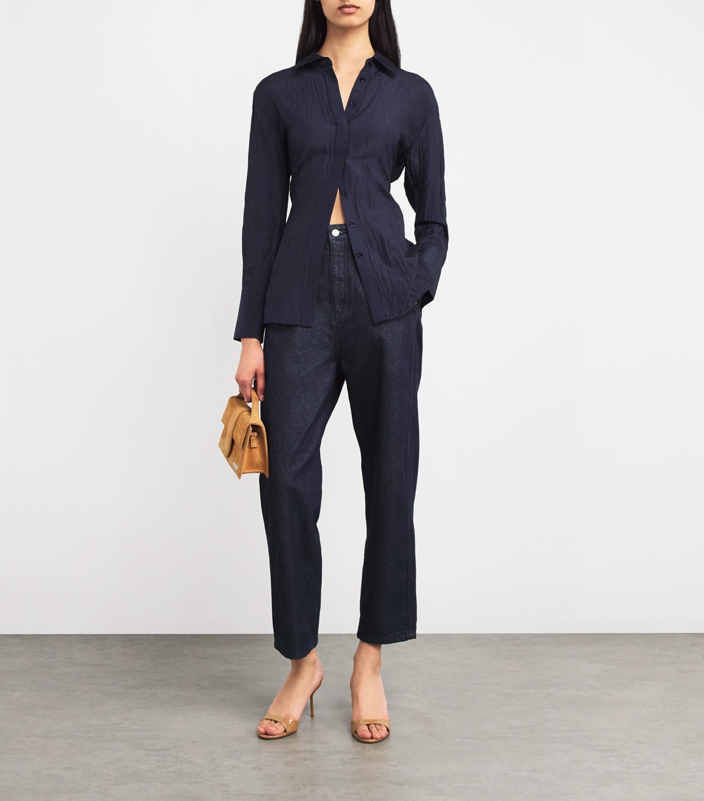 Patent Leather Lidia Mules 70 BEIGE Image 5