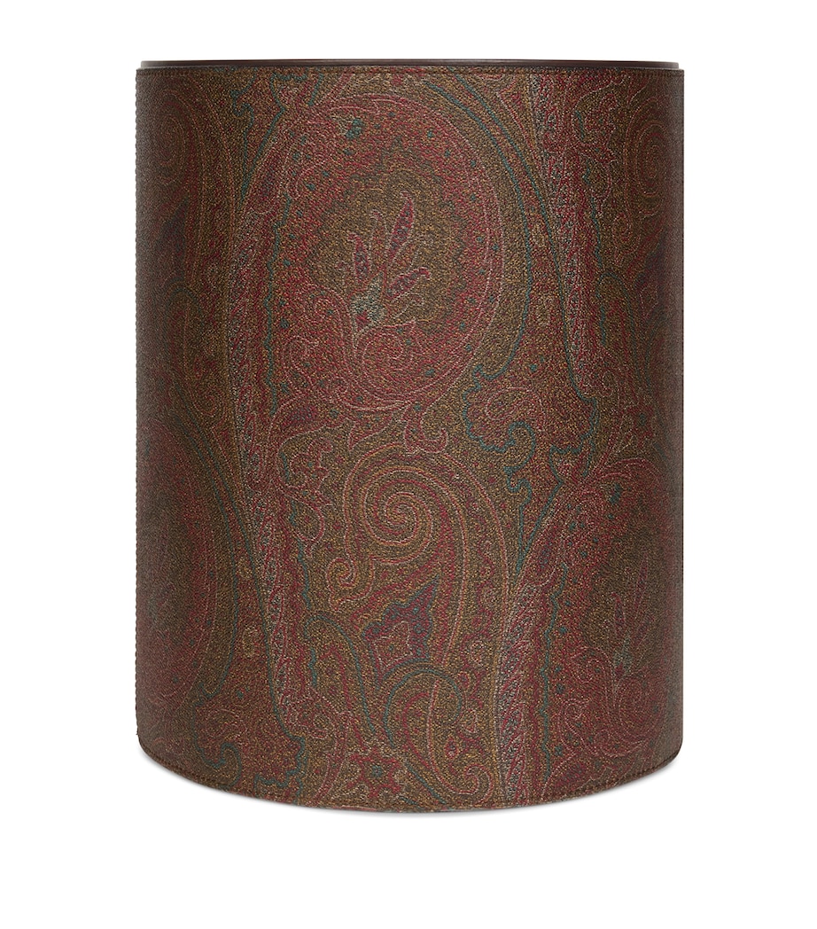 Cotton-Blend and Leather Arnica Waste Bin RED Image 1