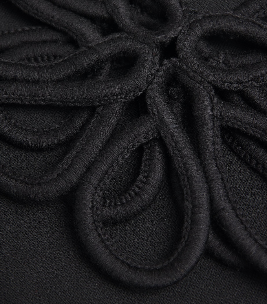 Knitted Eres Crop Top BLACK Image 5