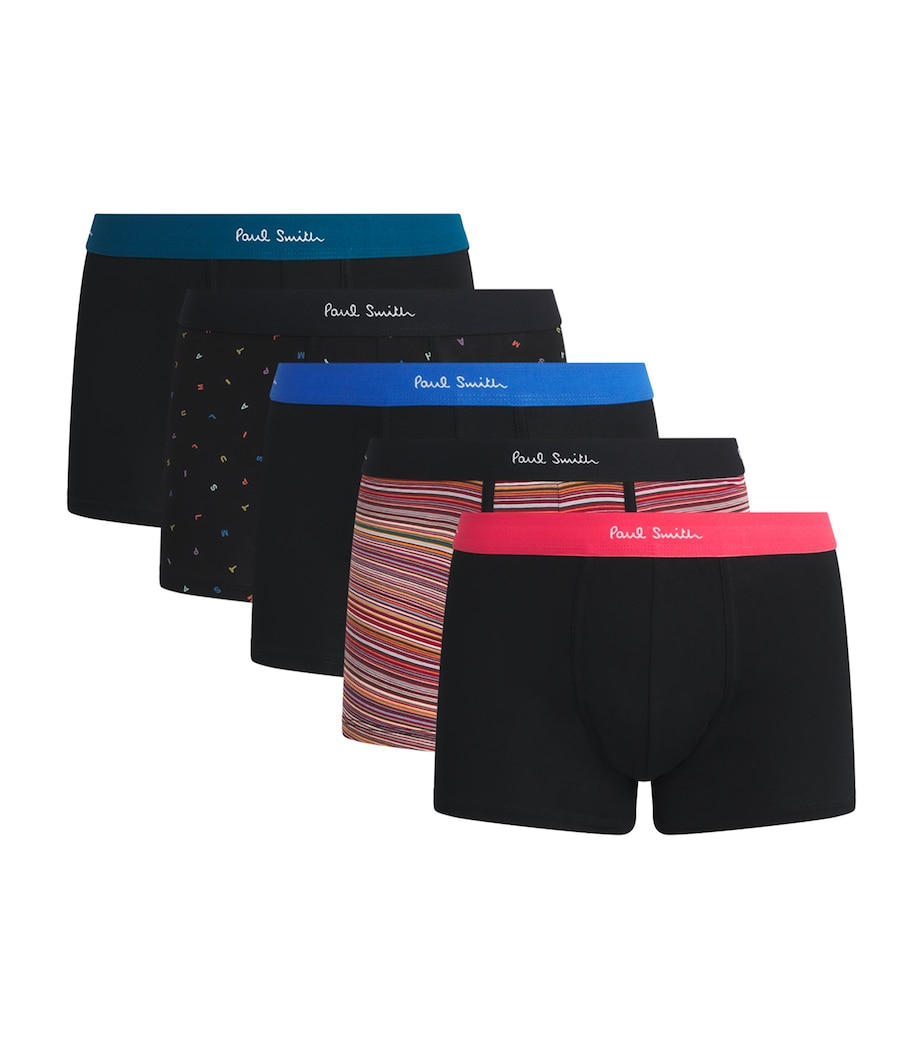 Stretch-Cotton Signature Stripe Trunks (Pack of 5) MULTICOLOUR Image 1