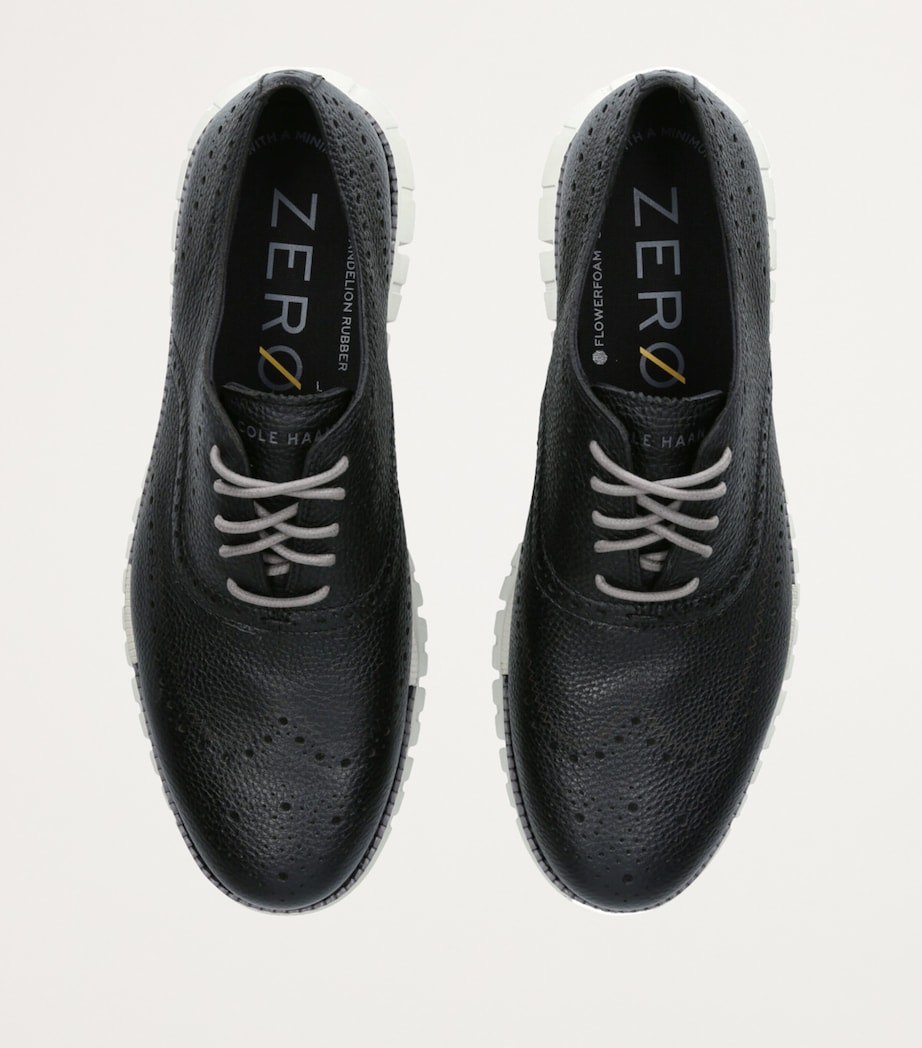 Cole Haan Leather ZERØGRAND Wingtip Oxford Shoes Black Image 4