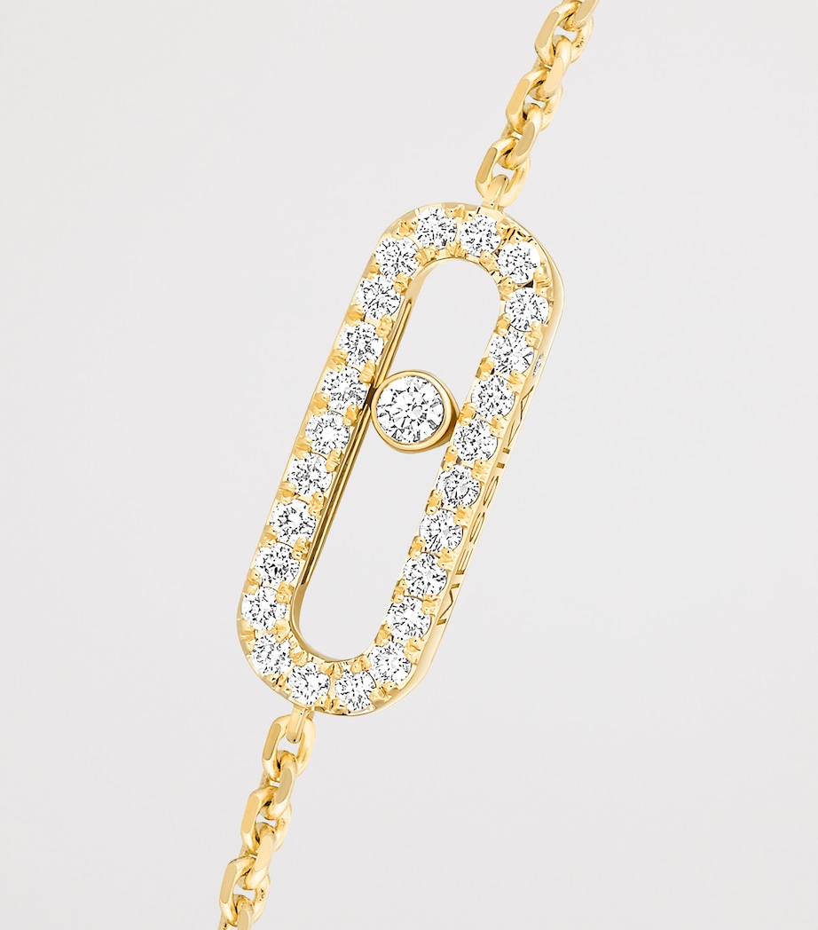 Messika Move Uno Yellow Gold and Diamond Chain Bracelet (0.19ct) Yellow Gold Image 3