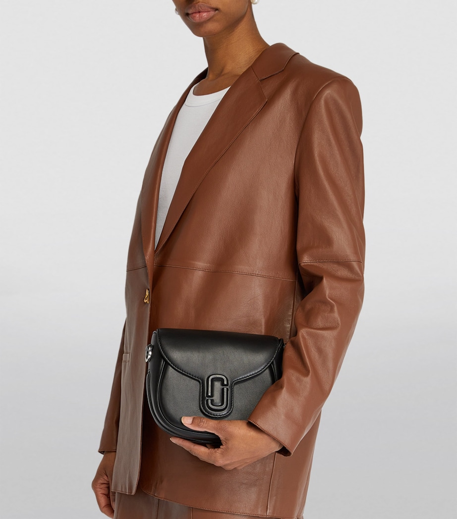 The Marc Jacobs Small Leather J Marc Saddle Bag 001 BLACK Image 4