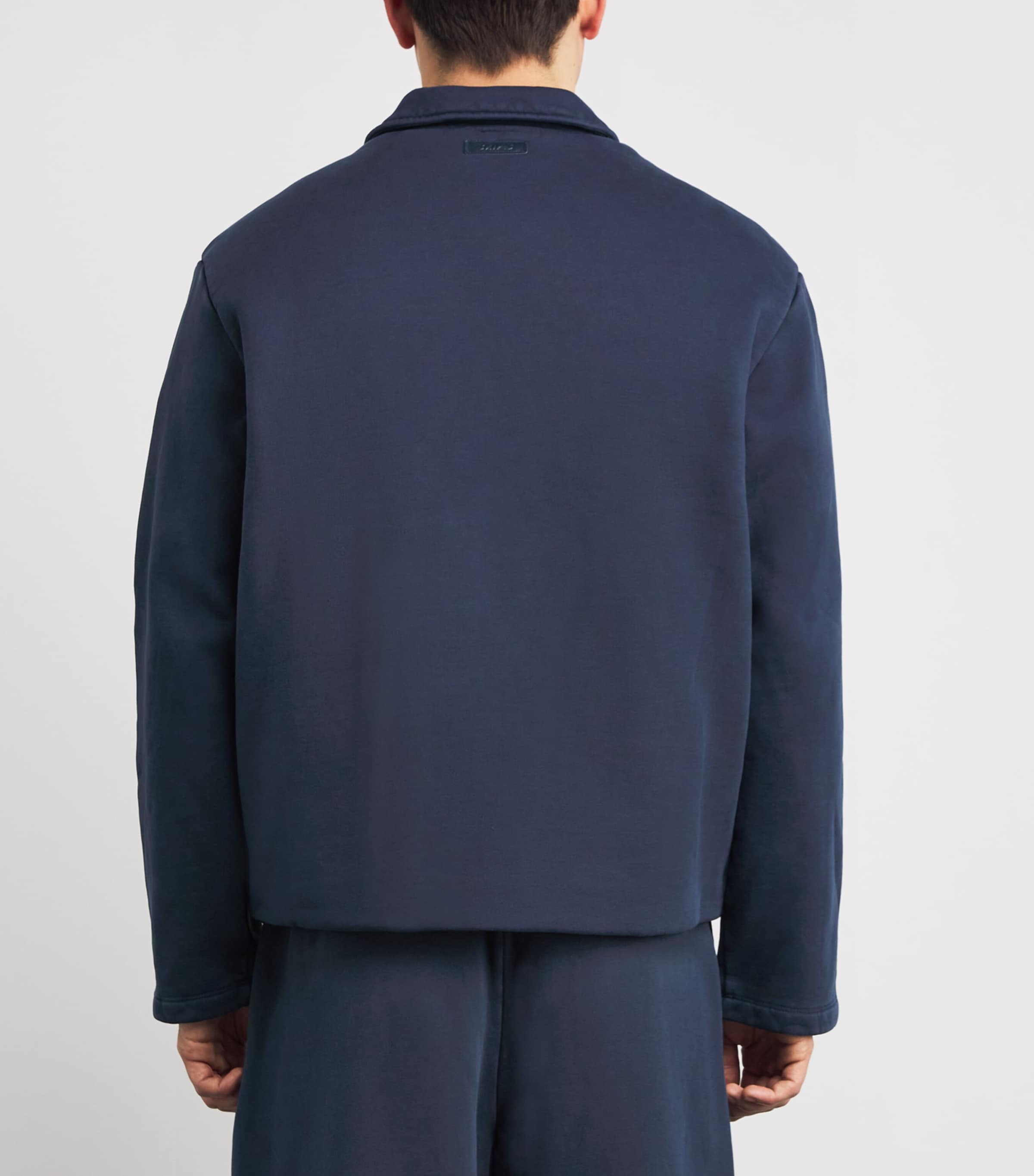 Cotton Sherpa-Lined Jacket NAVY Image 4