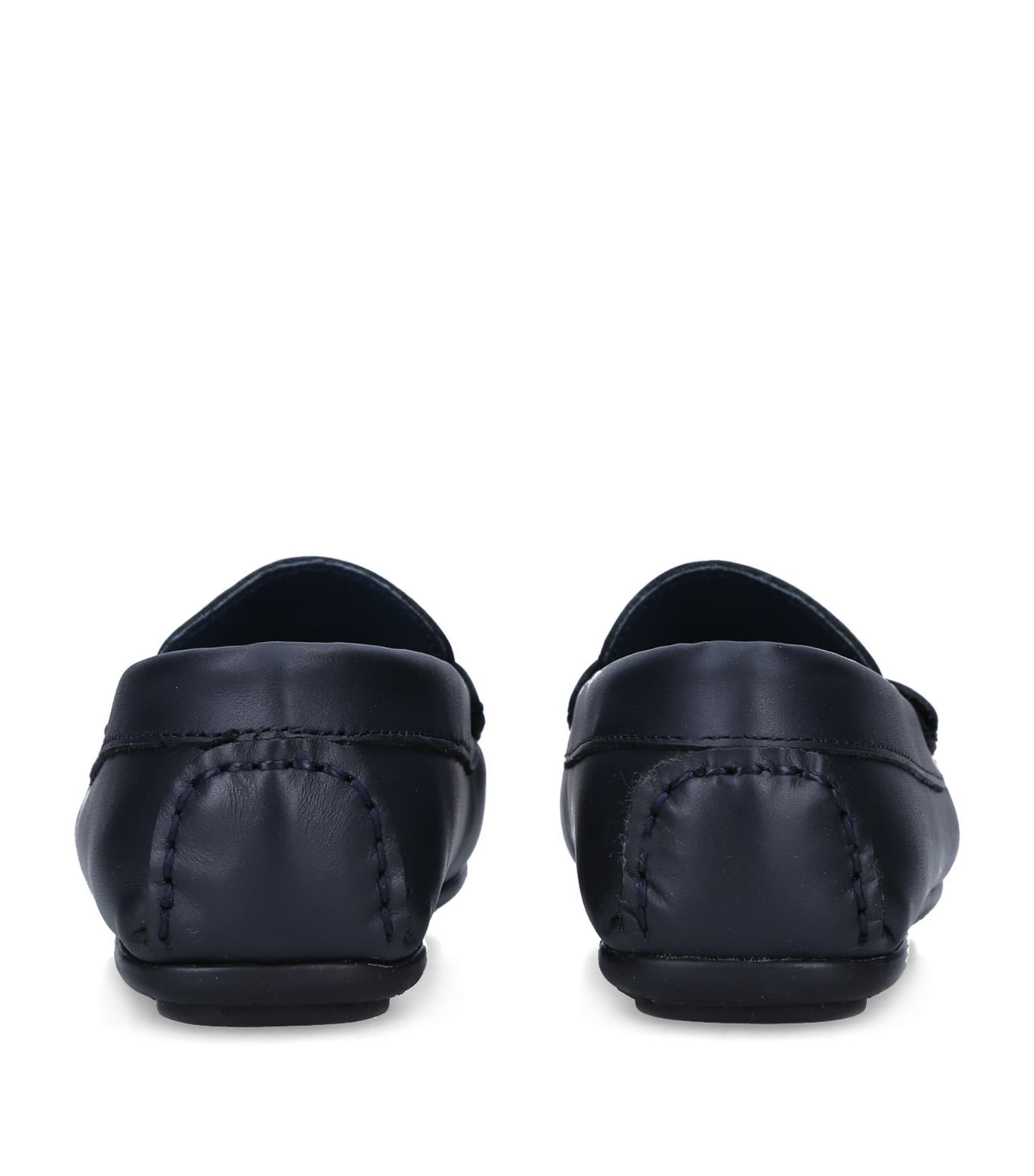 Leather Felix Loafers NAVY Image 2