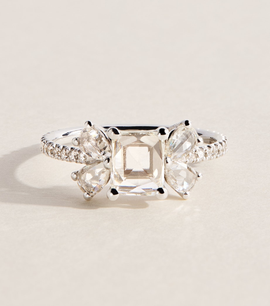 Suzanne Kalan White Gold and Diamond One of a Kind Butterfly Ring Wg/wd Image 1