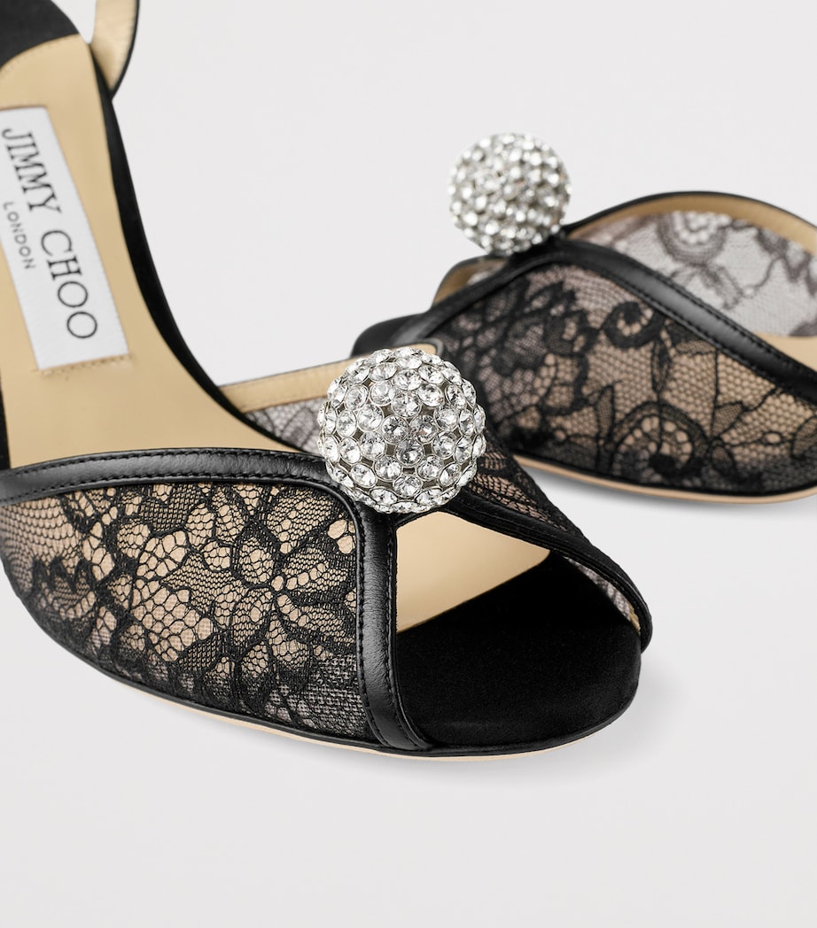 Sacora 85 Lace Sandals BLACK/CRYSTAL Image 5