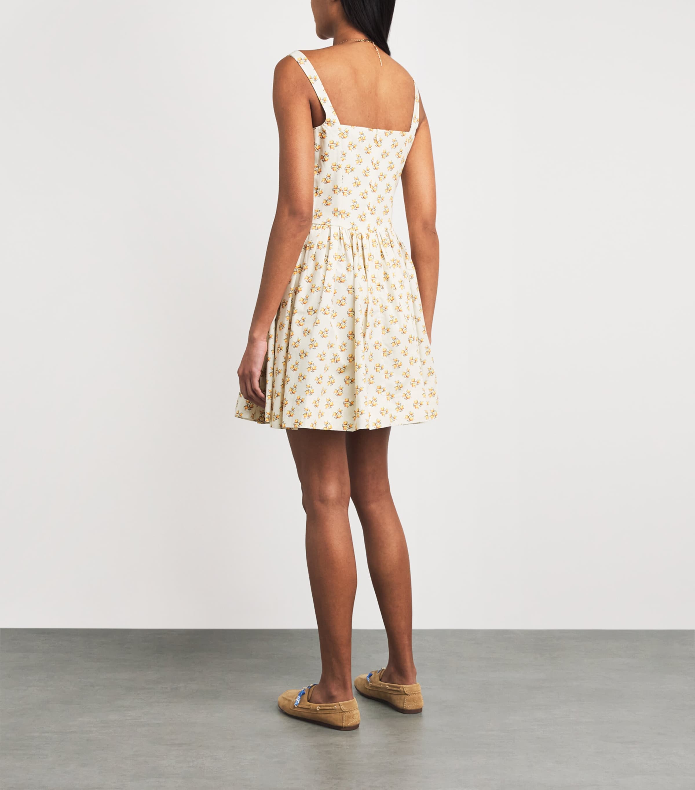 Maje Womens Floral Print Mini Dress Yellow Small Flowers Image 4