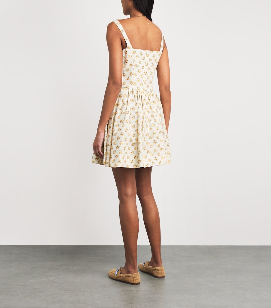 Maje Womens Floral Print Mini Dress Yellow Small Flowers Image 4