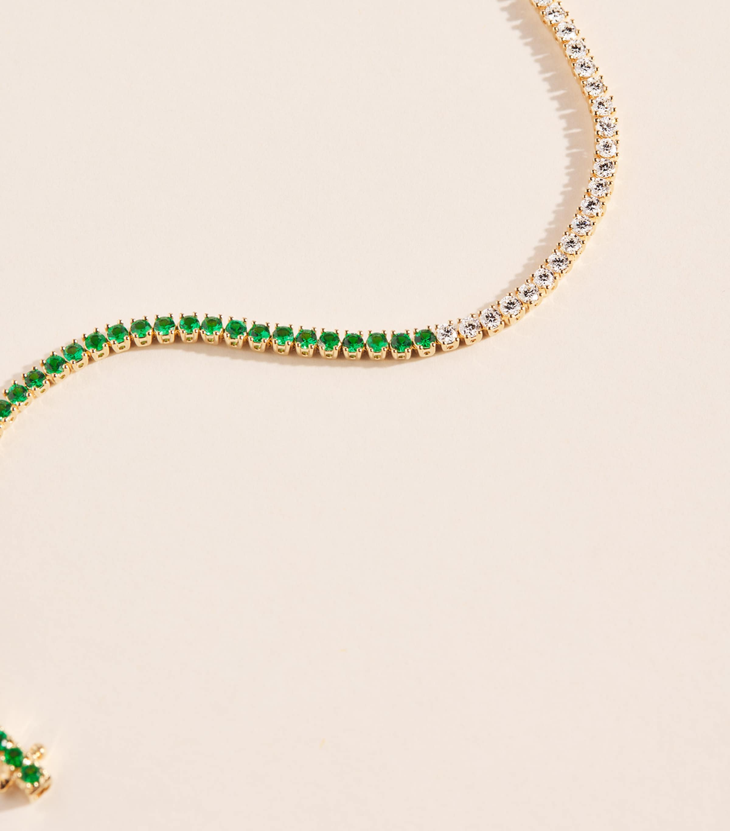 Anita Ko Yellow Gold, Diamond and Emerald Hepburn Bracelet Yellow Gold Image 3