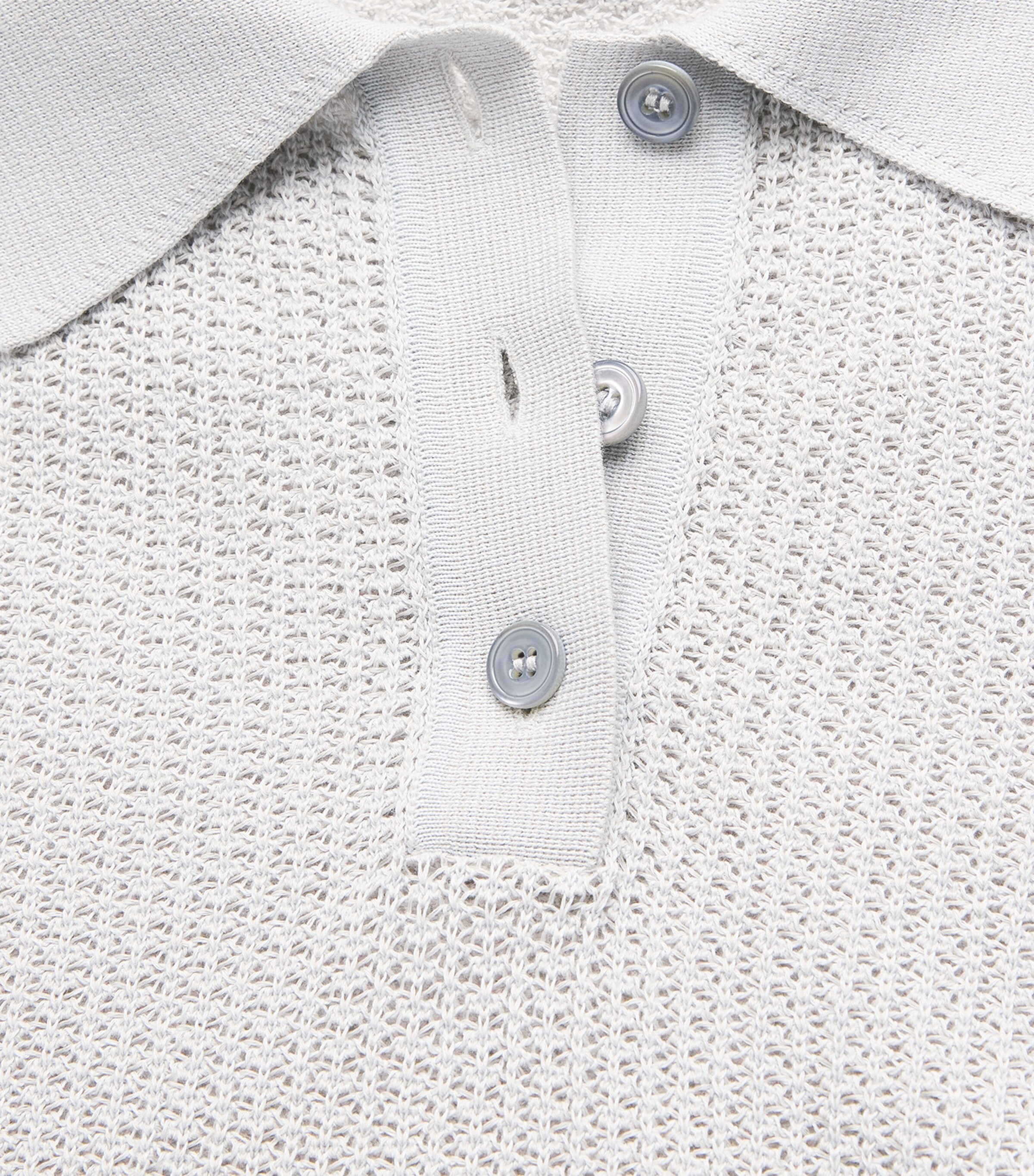 Eleventy Womens Cotton Knitted Polo Shirt Nuvola Image 6