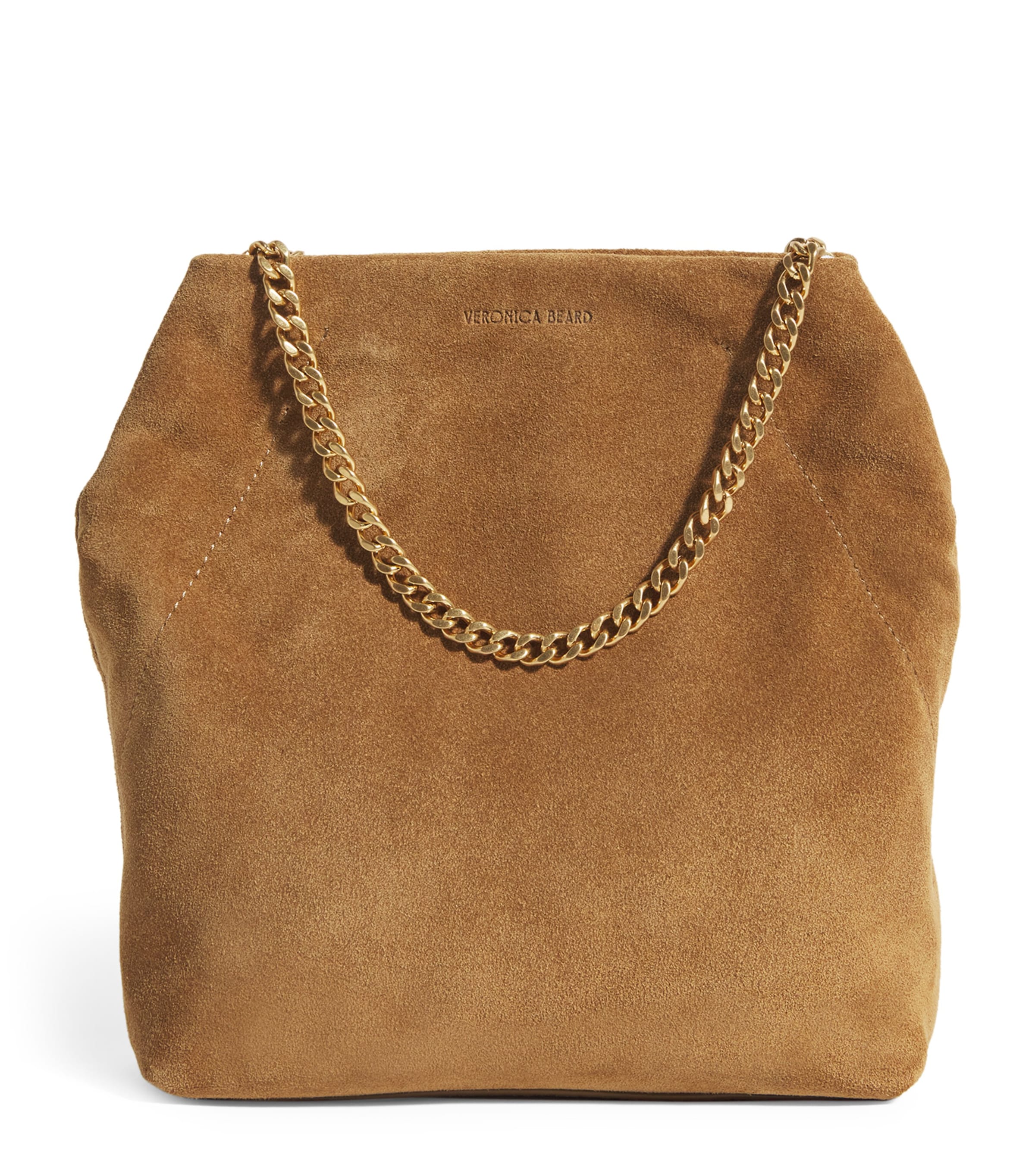 Veronica Beard Small Suede Slouch Top-handle Bag In Brown