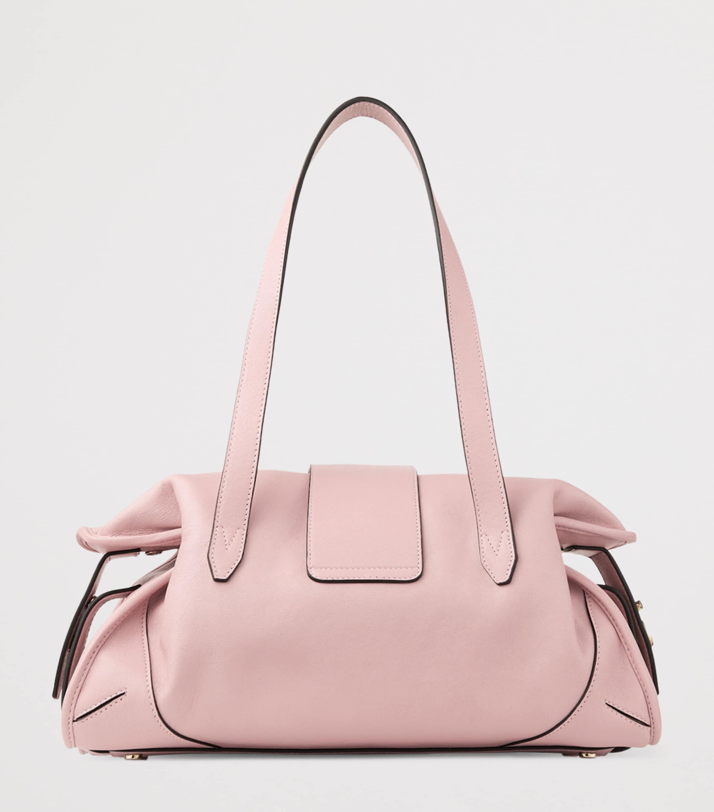 Medium Leather Bar Holdall Bag ROSE/SHINY GOLD Image 3