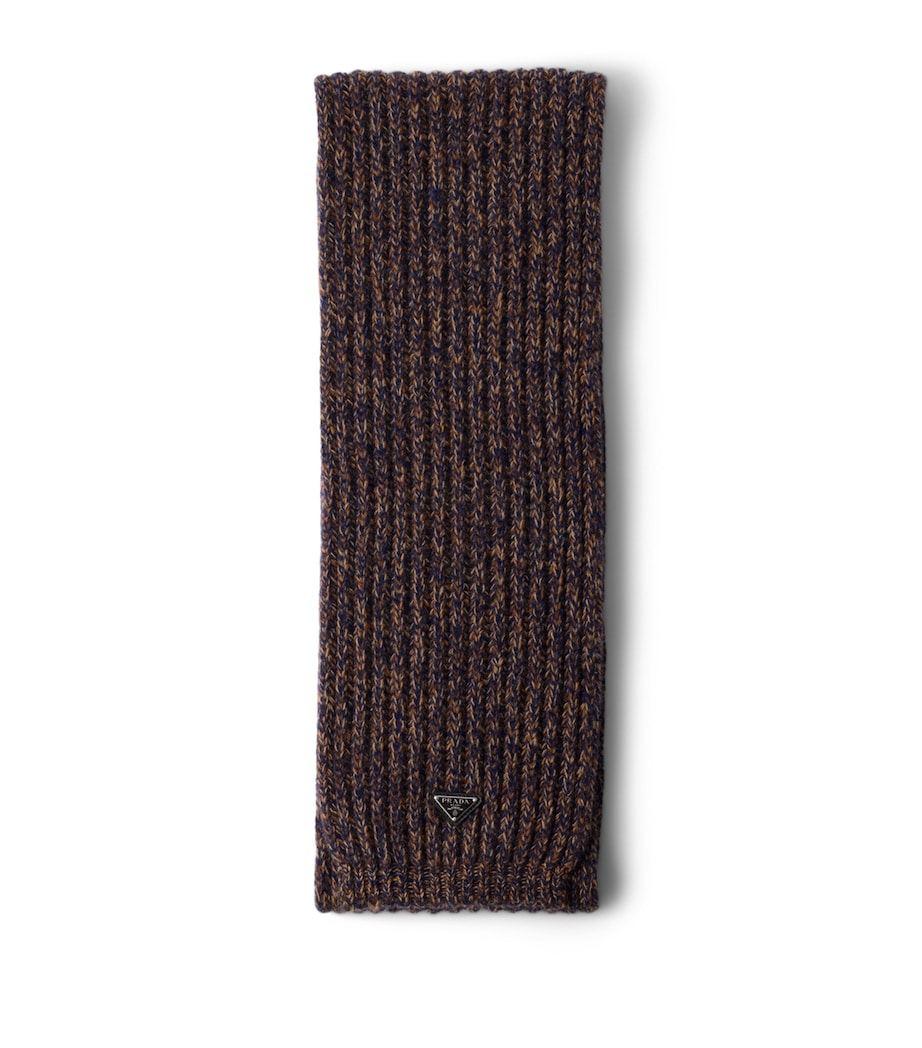 Wool-Cashmere Logo Scarf F0XB7 Image 1