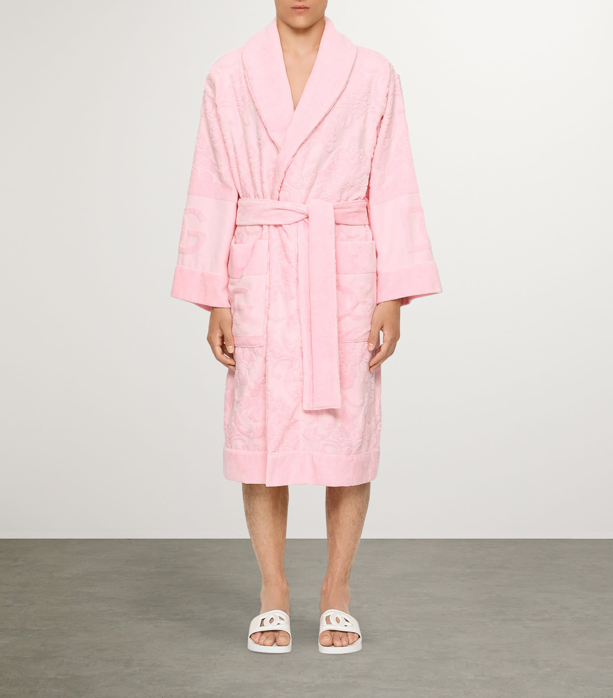 Terry Cotton DG Logo Robe U0053 ROSA Image 4