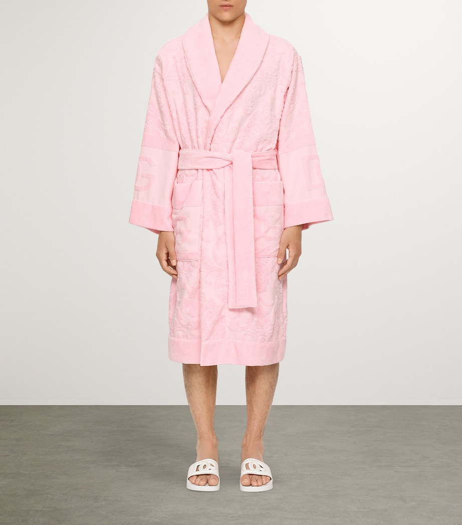 Terry Cotton DG Logo Robe U0053 ROSA Image 4