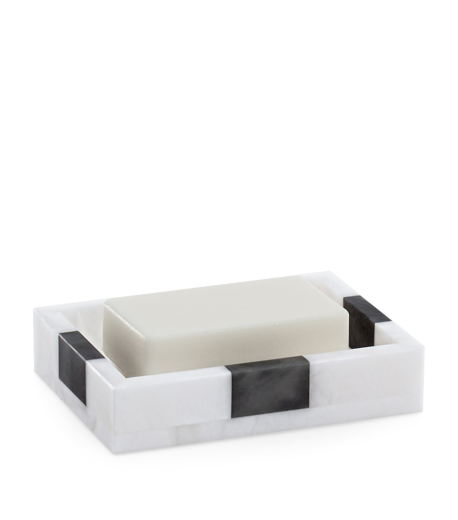 Alabaster Banda Soap Dish WHITE/CHARCOAL Image 2